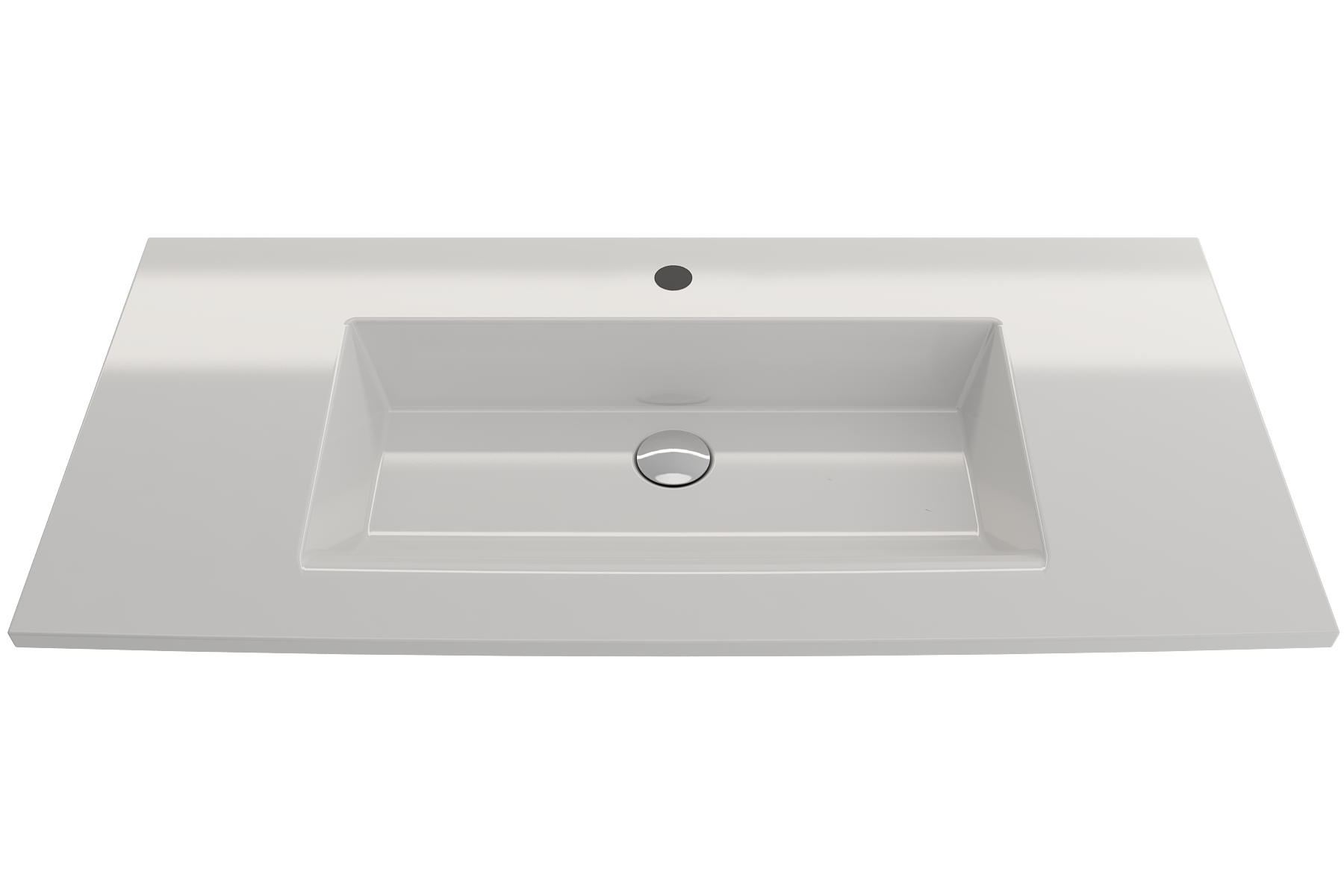 Ravenna Wall-Mounted Sink Fireclay 40.5 in. 1-Hole with Overflow 1105