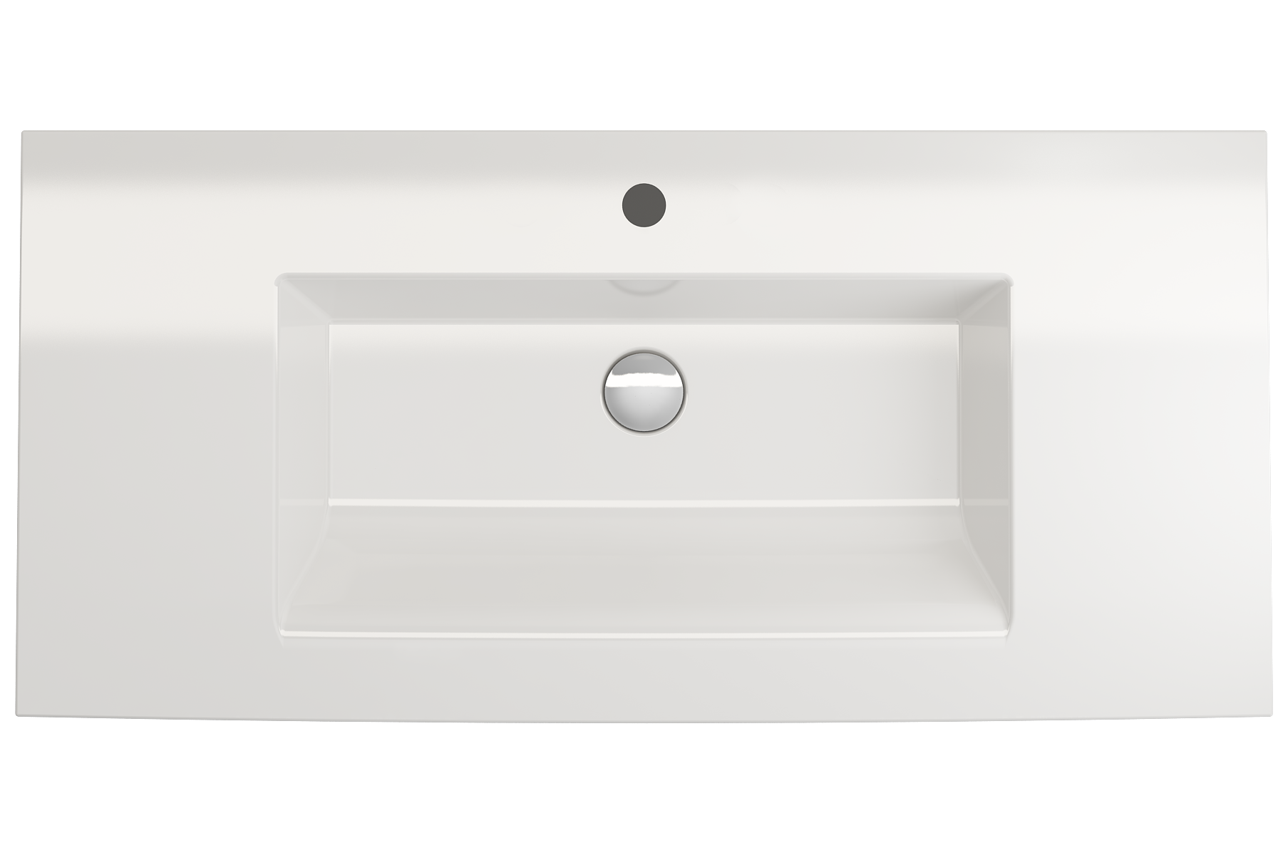 Ravenna Wall-Mounted Sink Fireclay 40.5 in. 1-Hole with Overflow 1105