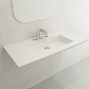 Ravenna Wall-Mounted Sink Fireclay 40.5 in. 3-Hole with Overflow 1105