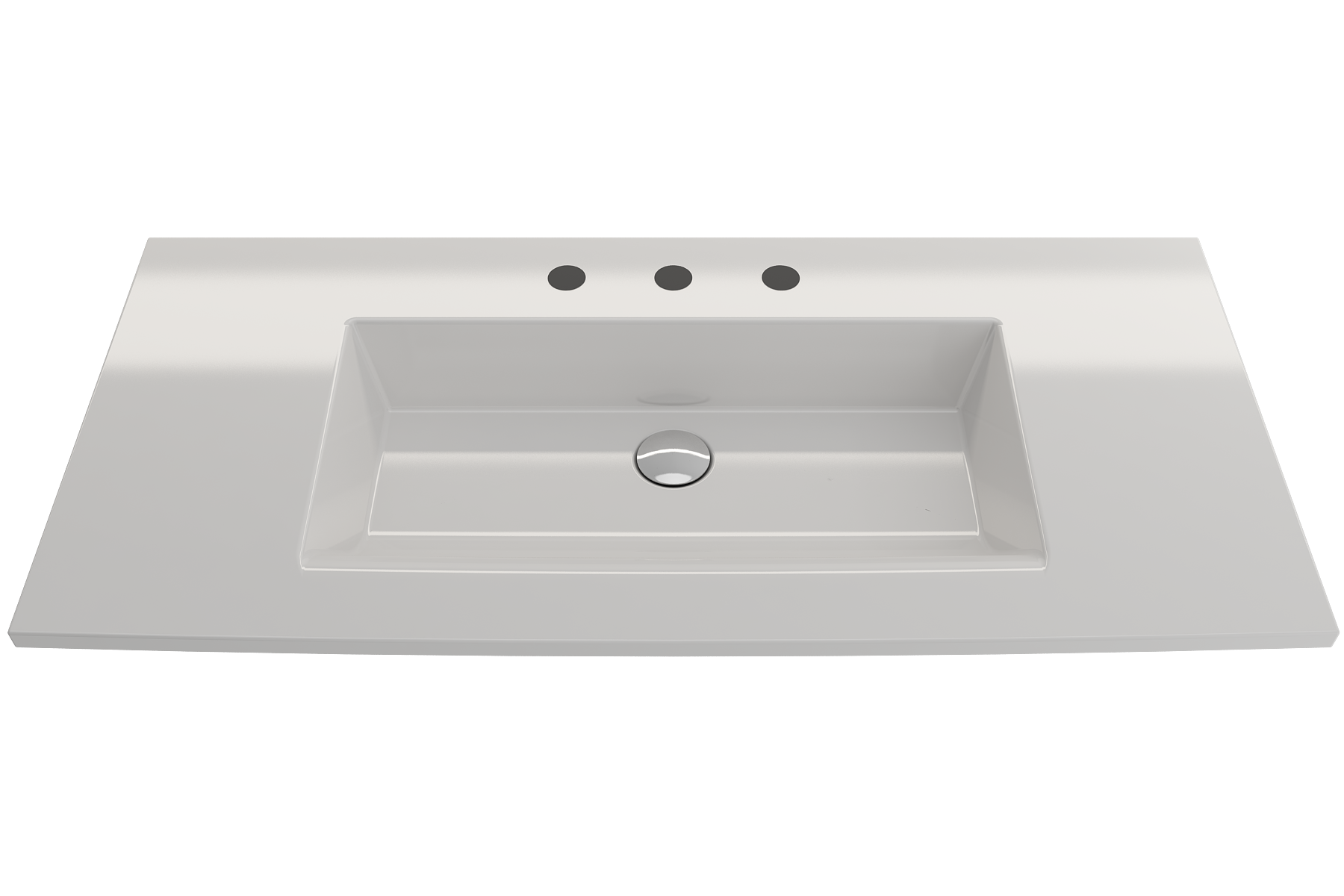 Ravenna Wall-Mounted Sink Fireclay 40.5 in. 3-Hole with Overflow 1105