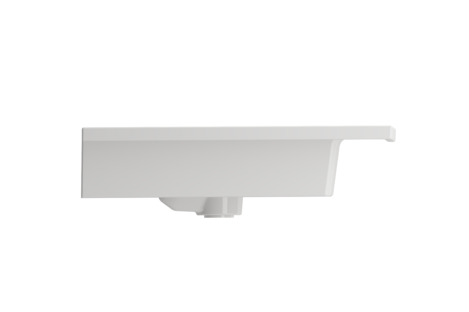 Ravenna Wall-Mounted Sink Fireclay 40.5 in. 3-Hole with Overflow 1105