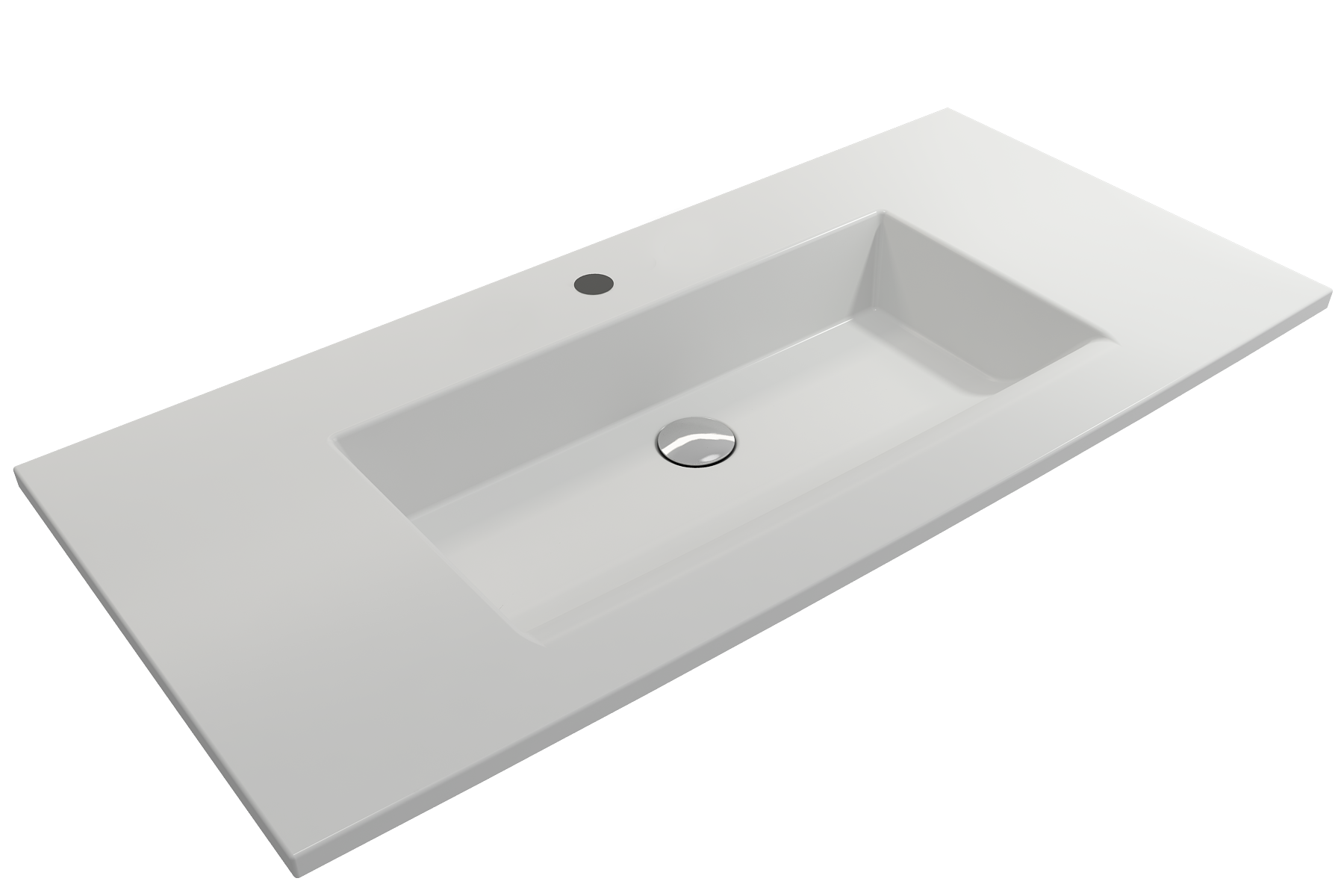 Ravenna Wall-Mounted Sink Fireclay 40.5 in. 1-Hole with Overflow 1105
