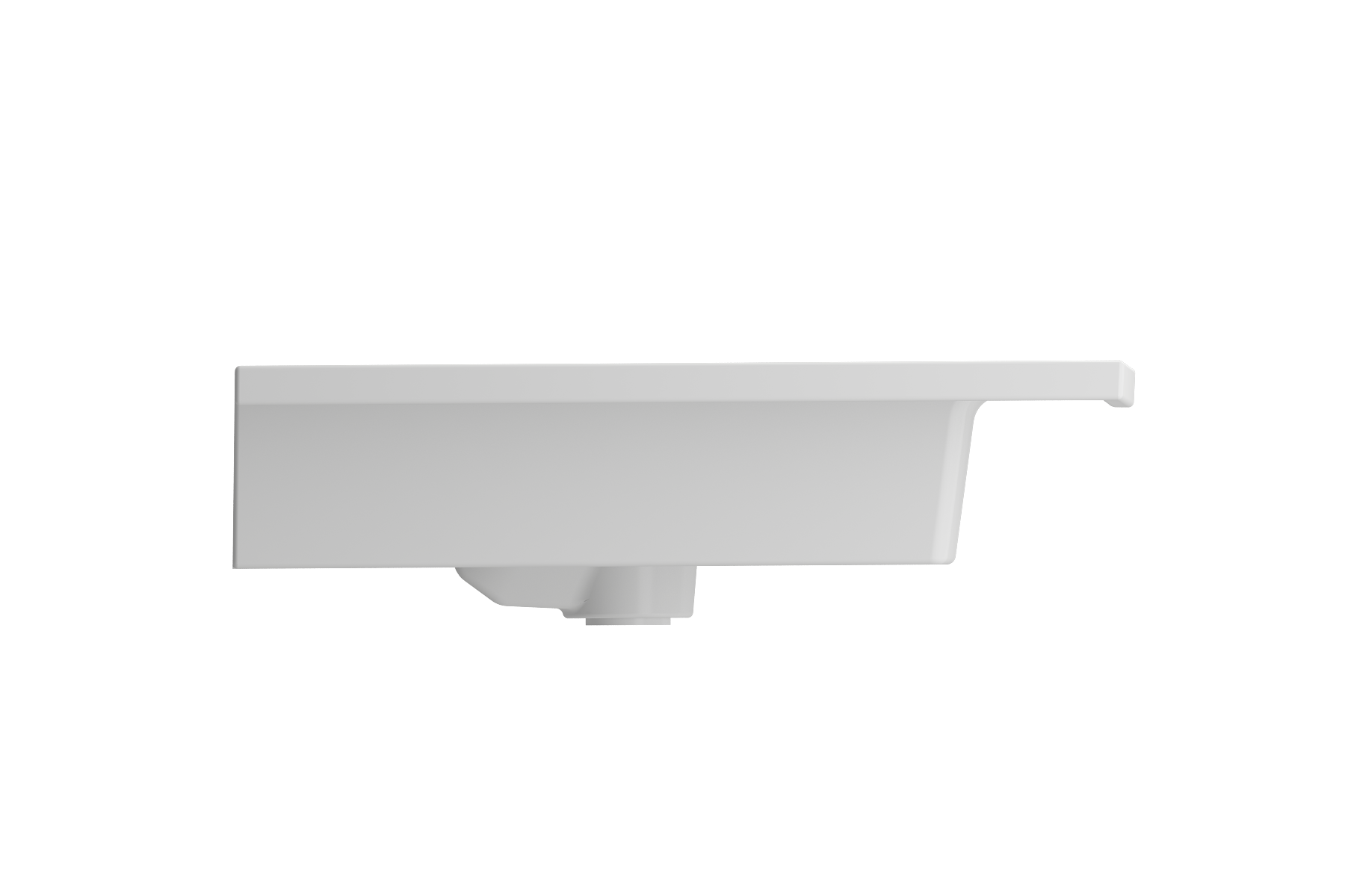 Ravenna Wall-Mounted Sink Fireclay 40.5 in. 1-Hole with Overflow 1105