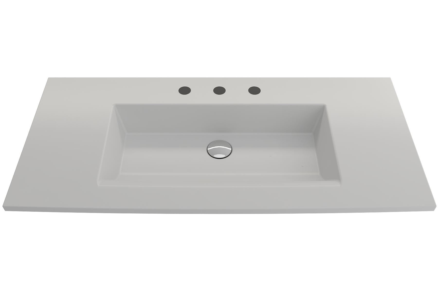 Ravenna Wall-Mounted Sink Fireclay 40.5 in. 3-Hole with Overflow 1105