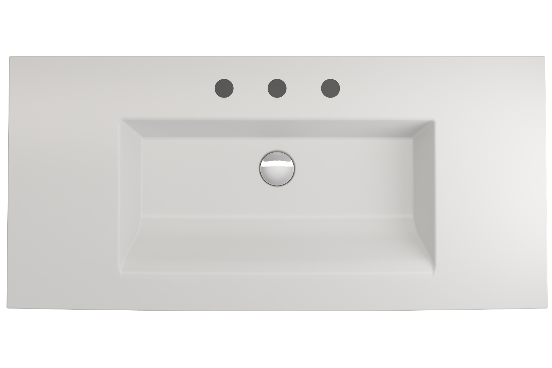 Ravenna Wall-Mounted Sink Fireclay 40.5 in. 3-Hole with Overflow 1105