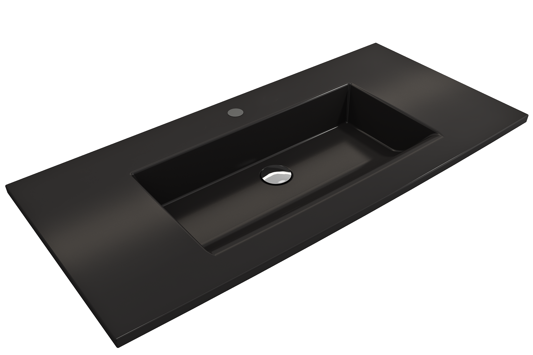 Ravenna Wall-Mounted Sink Fireclay 40.5 in. 1-Hole with Overflow 1105