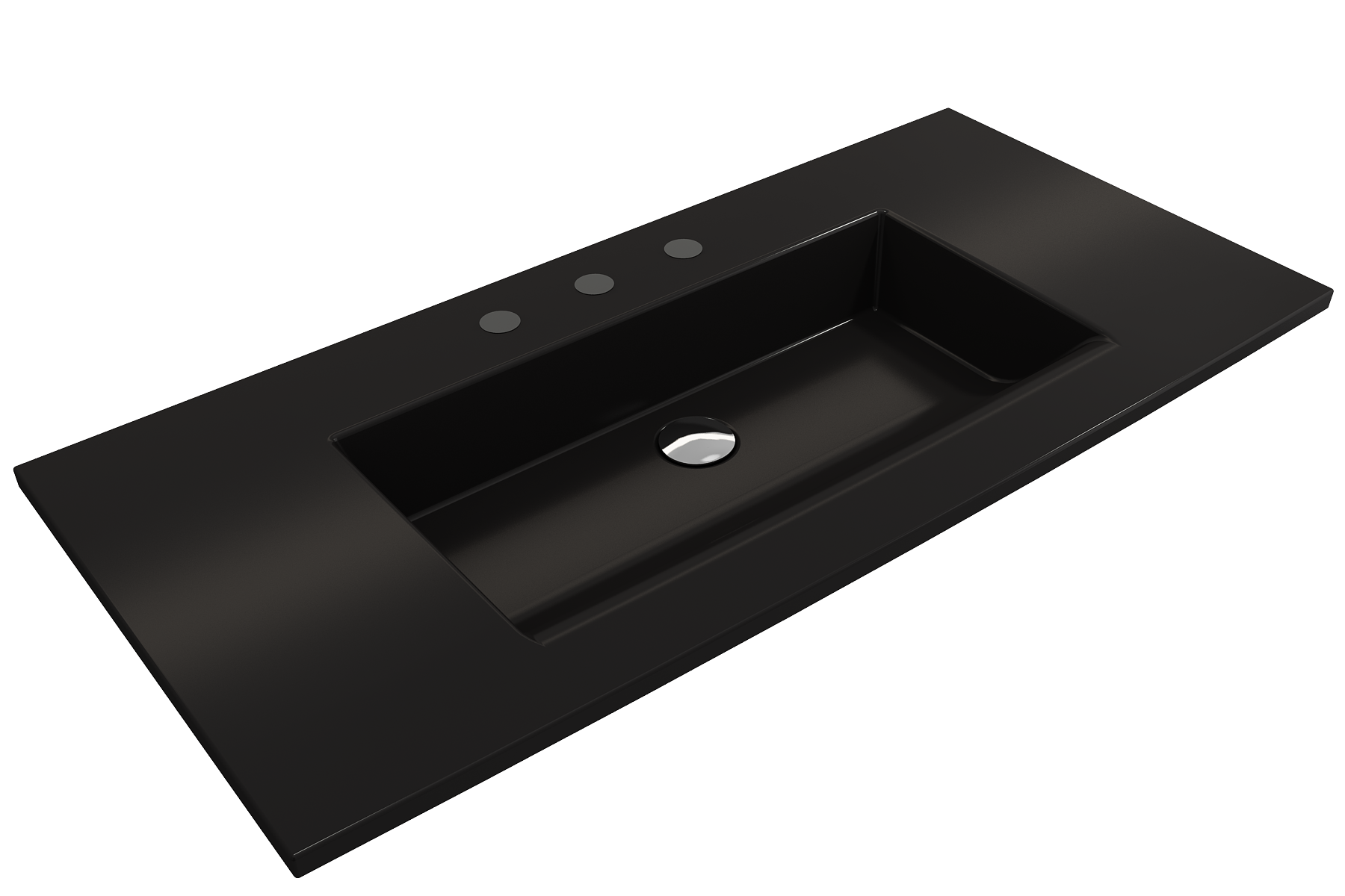 Ravenna Wall-Mounted Sink Fireclay 40.5 in. 3-Hole with Overflow 1105