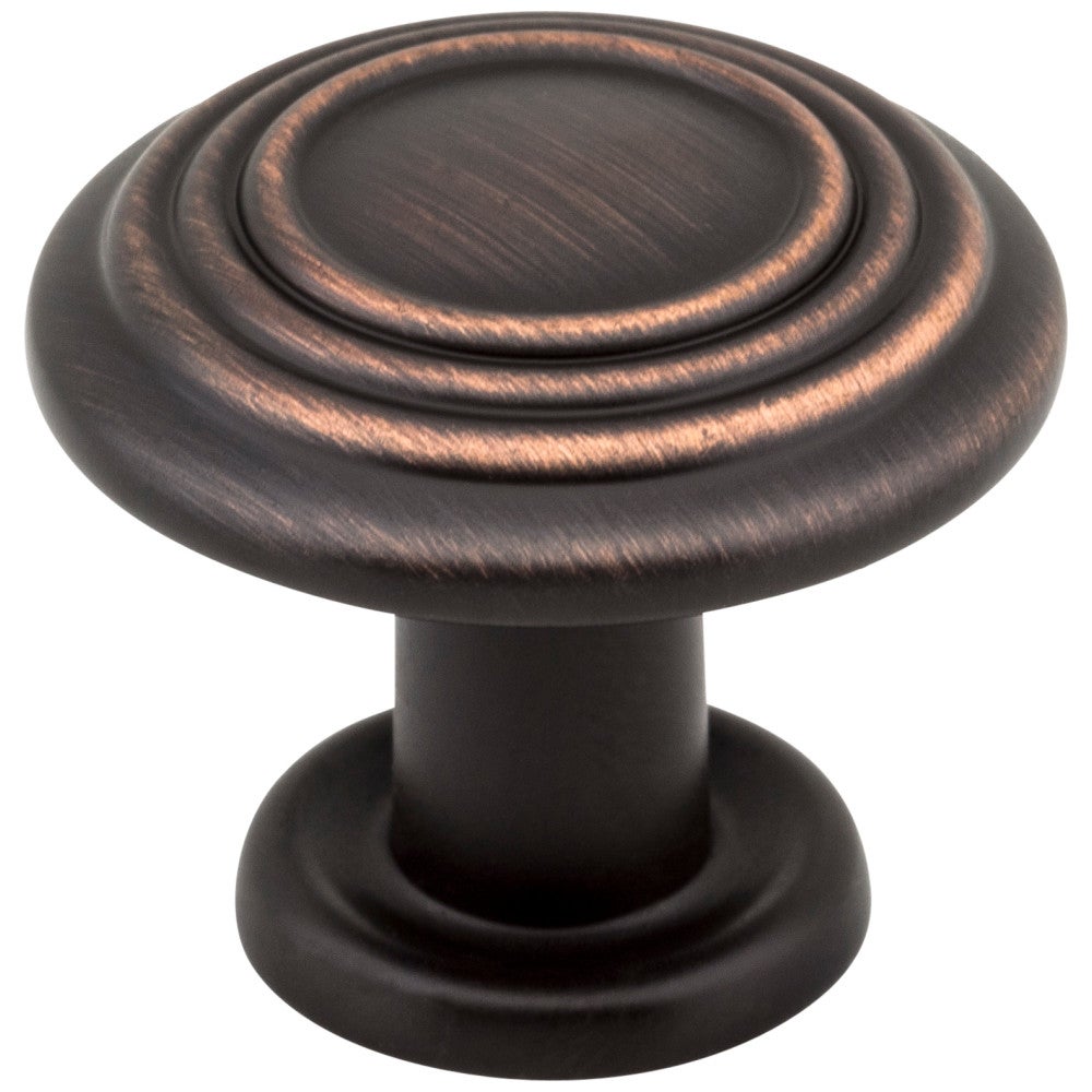 Hardware Resources 1-1/4" Diameter Satin Nickel Stacked Ring Vienna Cabinet Mushroom Knob