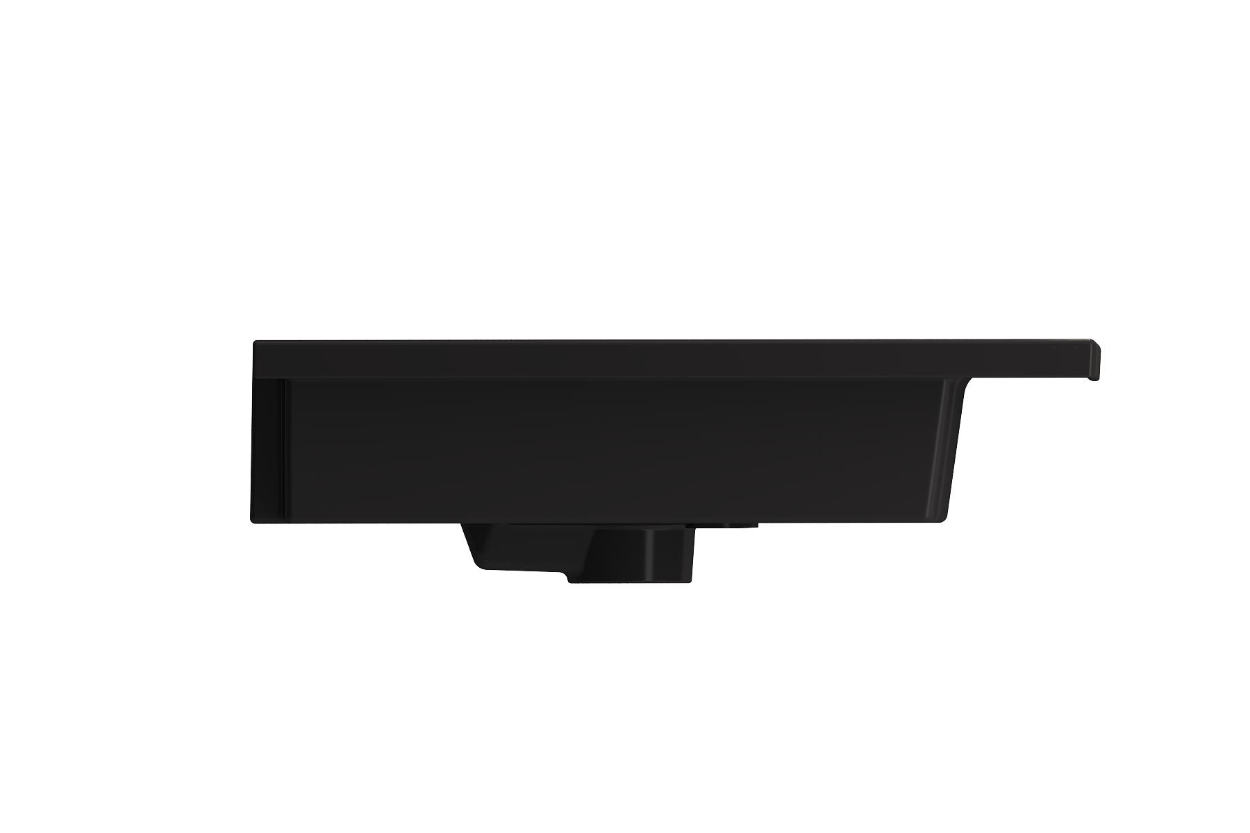 Ravenna Wall-Mounted Sink Fireclay 48 in. Double Bowl for Two 1-Hole Faucets with Overflows 1111