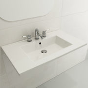 Ravenna Wall-Mounted Sink Fireclay 32.25 in. 1-Hole with Overflow 1113