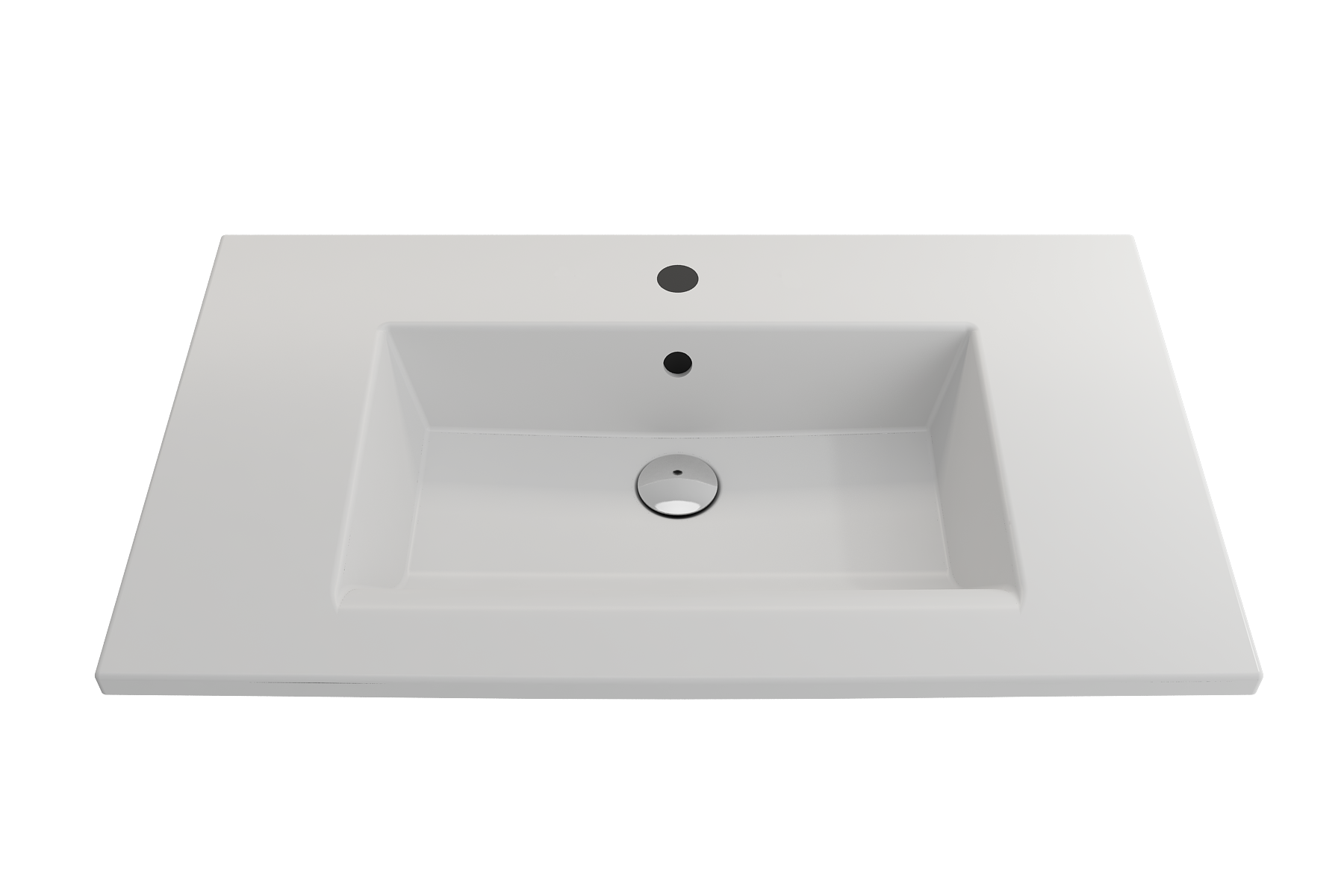Ravenna Wall-Mounted Sink Fireclay 32.25 in. 1-Hole with Overflow 1113