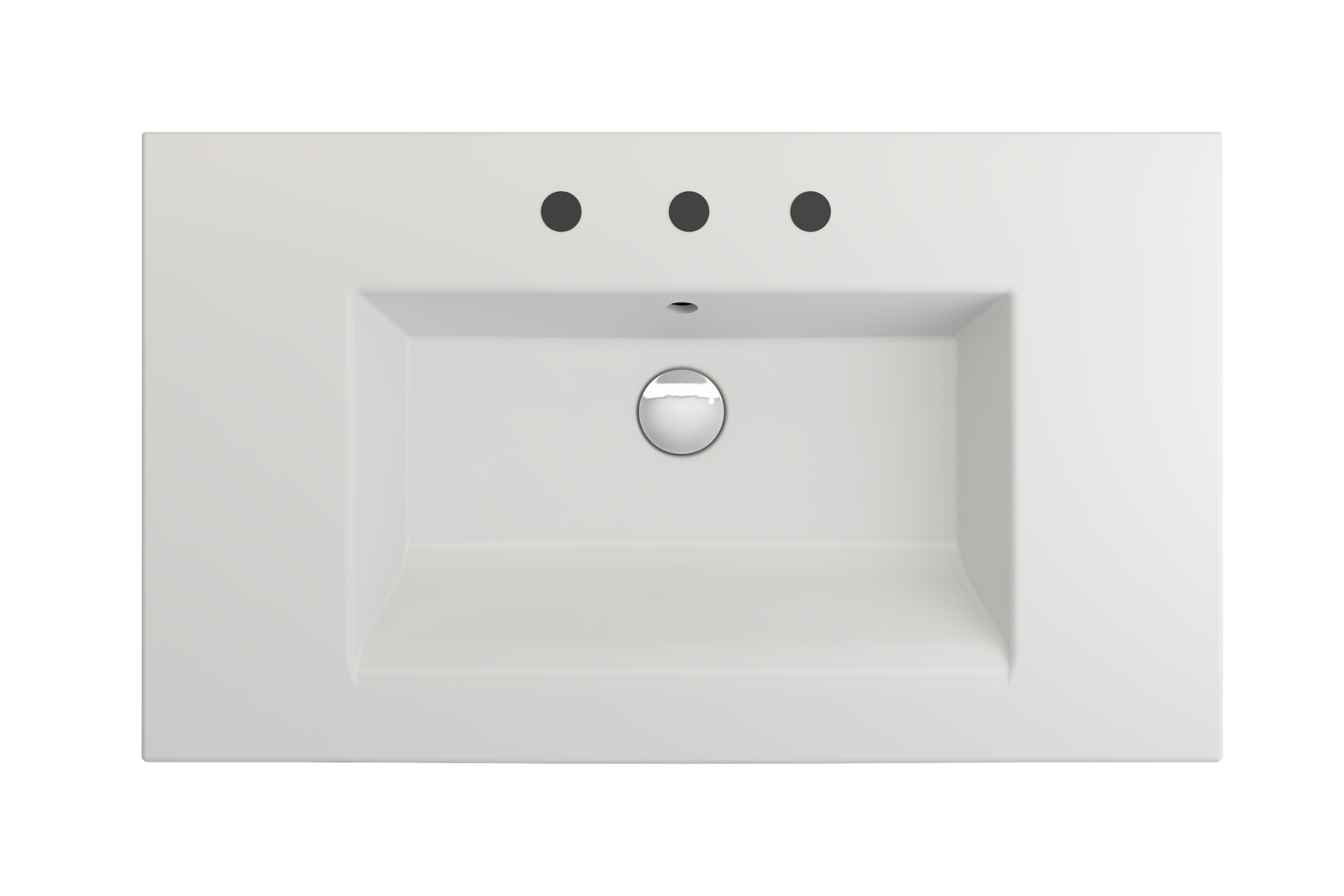 Ravenna Wall-Mounted Sink Fireclay 32.25 in. 3-Hole with Overflow 1113