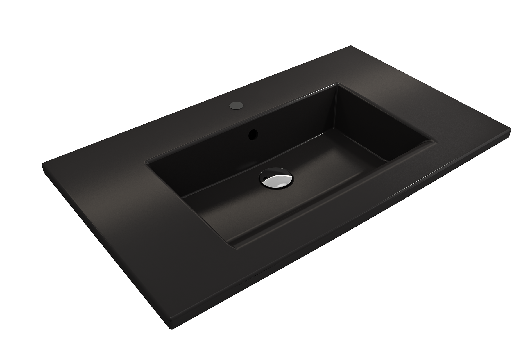 Ravenna Wall-Mounted Sink Fireclay 32.25 in. 1-Hole with Overflow 1113