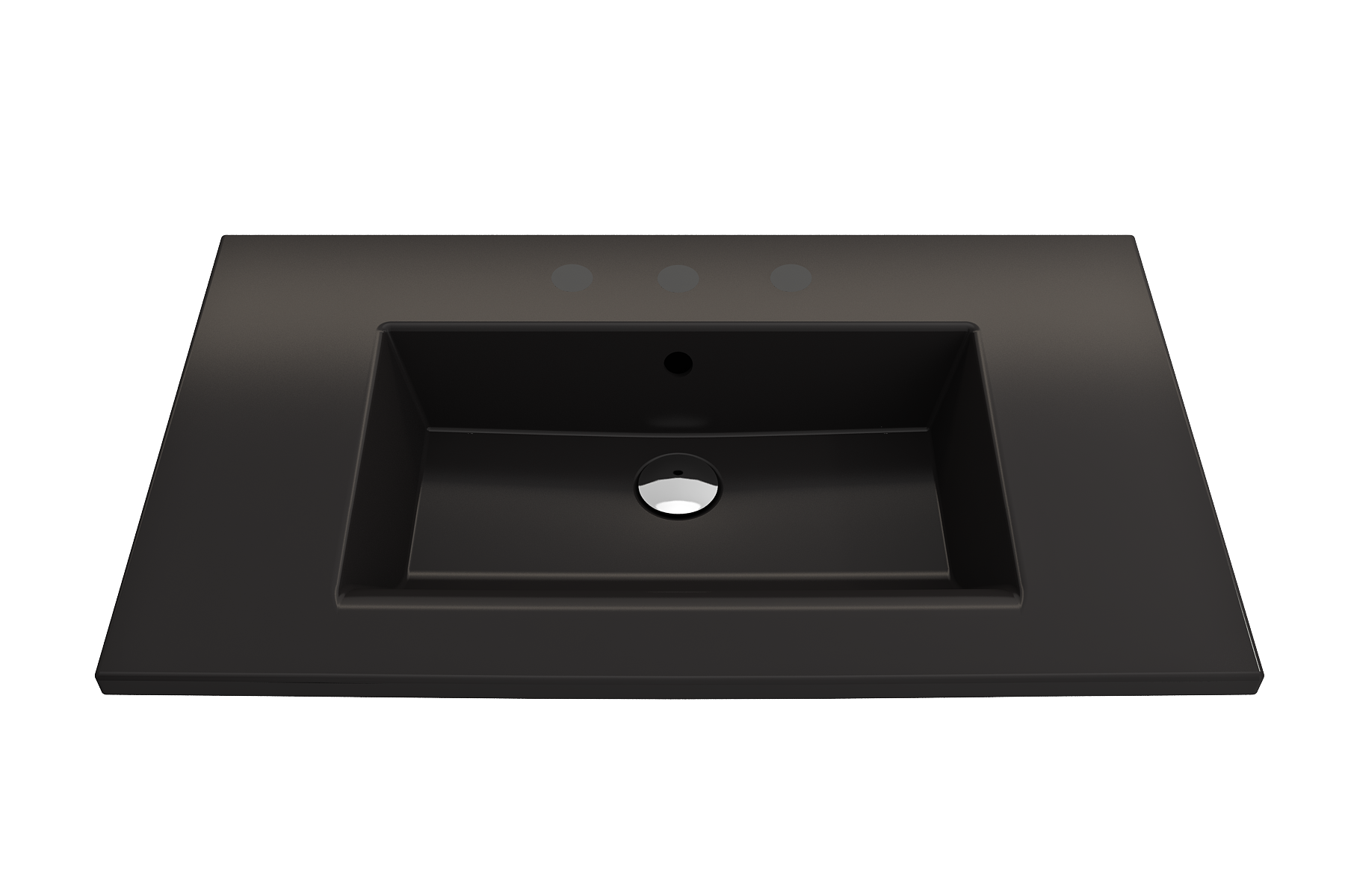 Ravenna Wall-Mounted Sink Fireclay 32.25 in. 3-Hole with Overflow 1113