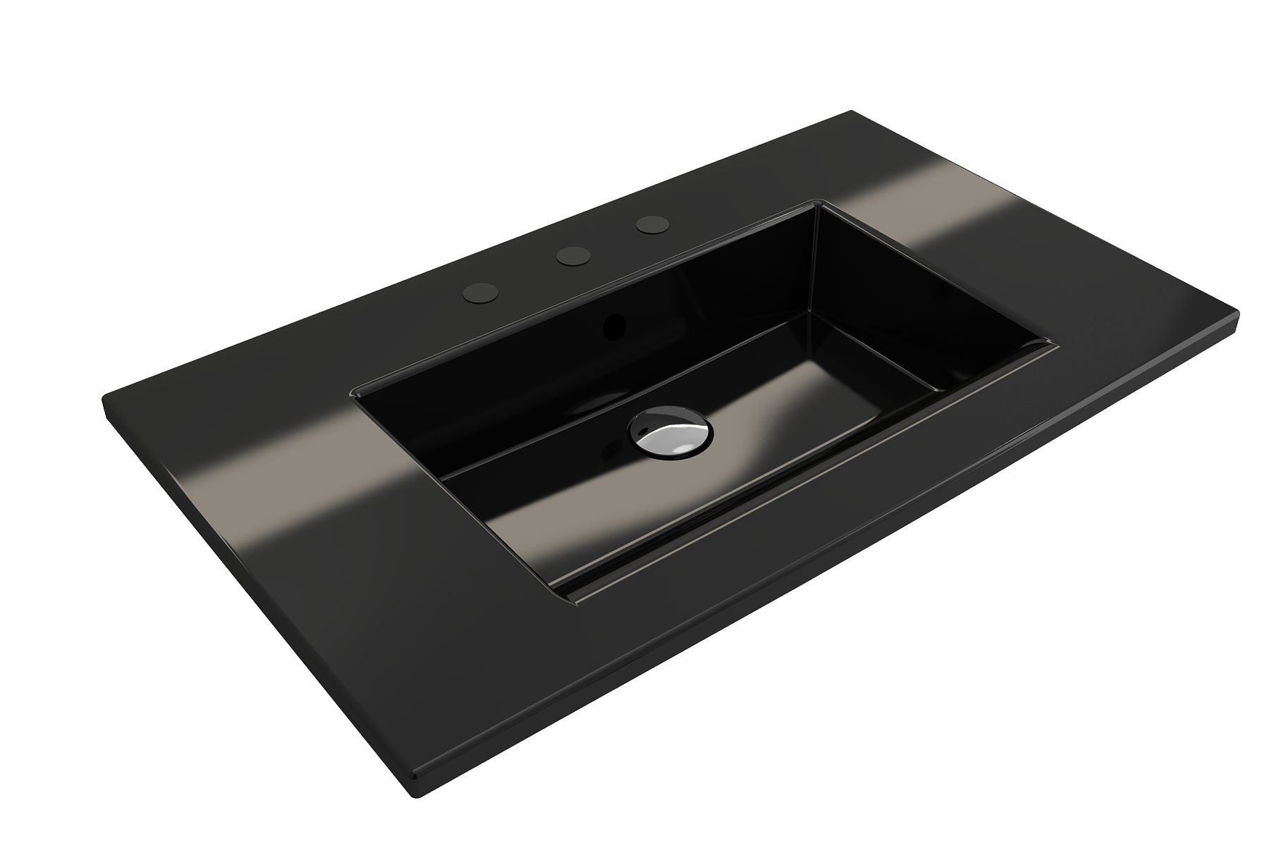 Ravenna Wall-Mounted Sink Fireclay 32.25 in. 3-Hole with Overflow 1113