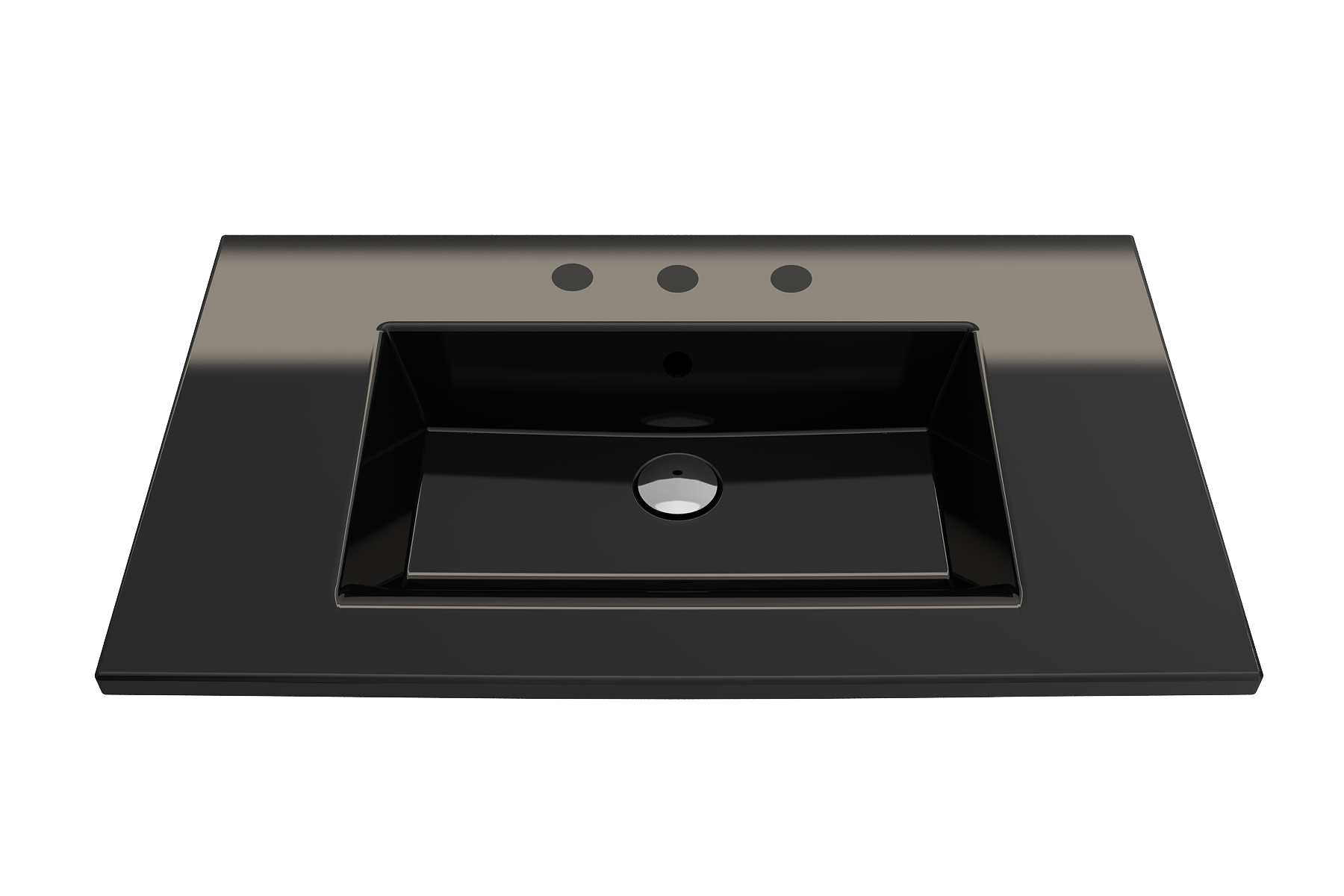 Ravenna Wall-Mounted Sink Fireclay 32.25 in. 3-Hole with Overflow 1113