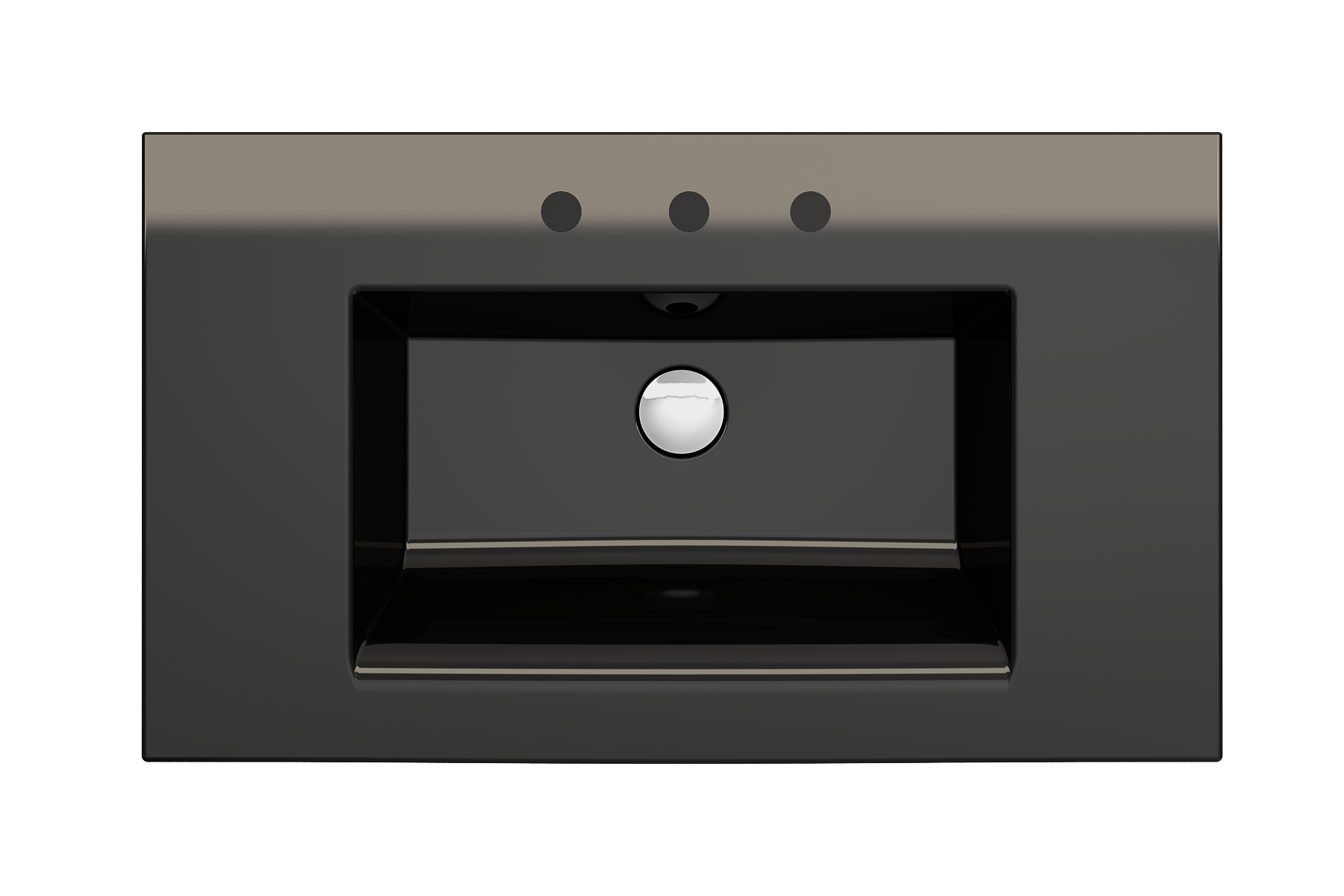 Ravenna Wall-Mounted Sink Fireclay 32.25 in. 3-Hole with Overflow 1113