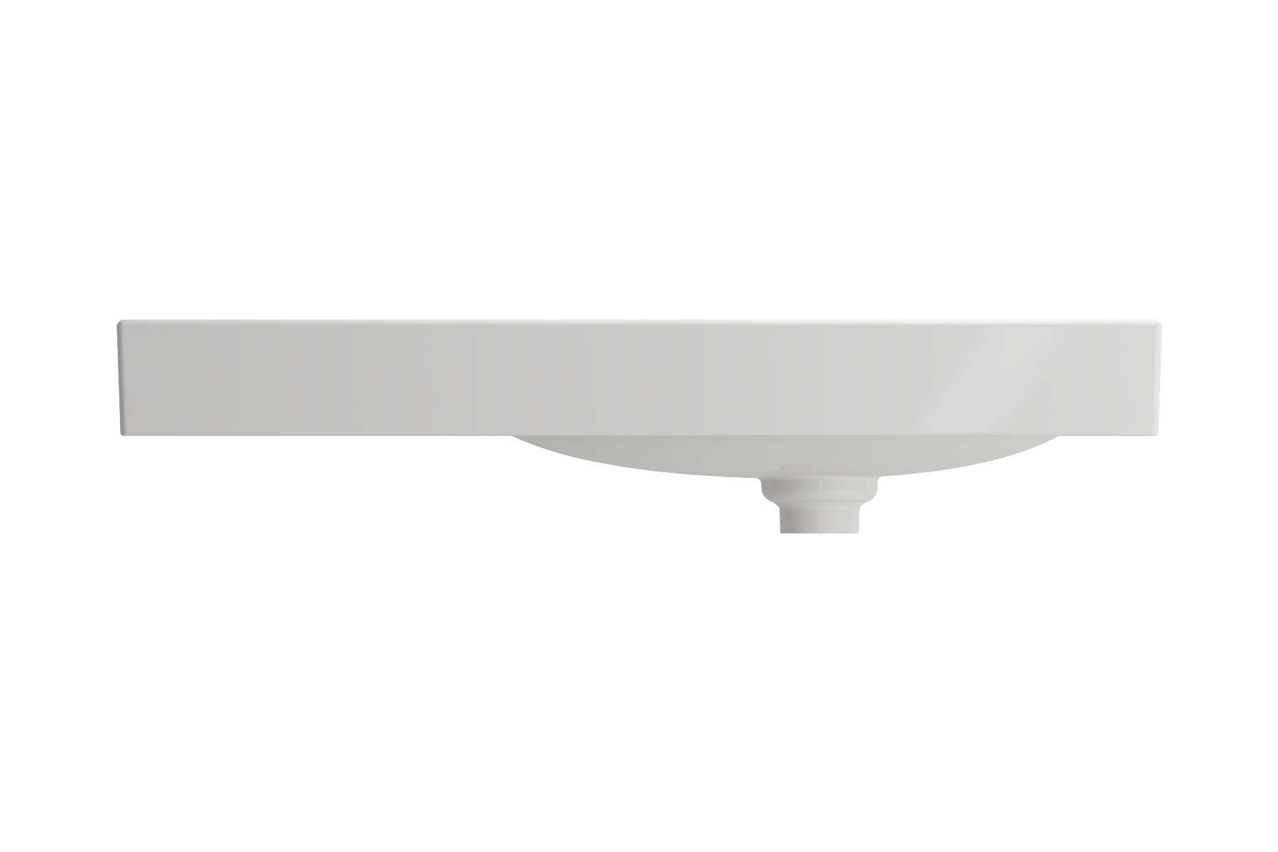Etna Wall-Mounted Sink Fireclay 35.5 in. with Matching Drain Cover 1115