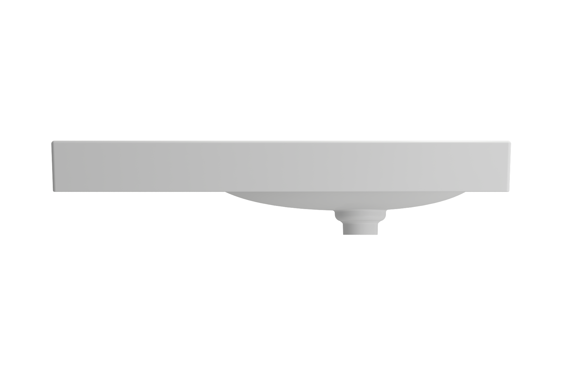 Etna Wall-Mounted Sink Fireclay 35.5 in. with Matching Drain Cover 1115
