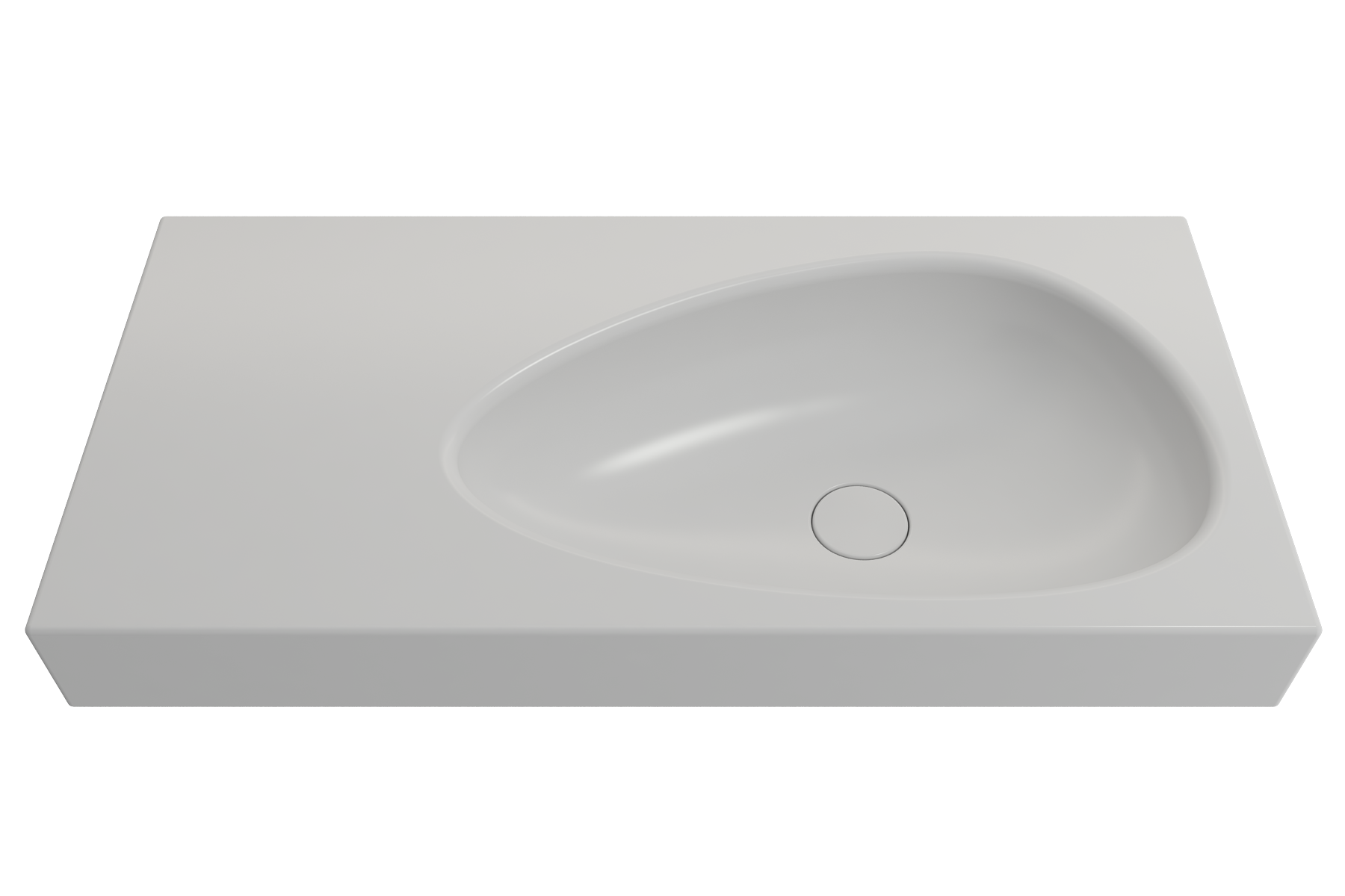 Etna Wall-Mounted Sink Fireclay 35.5 in. with Matching Drain Cover 1115