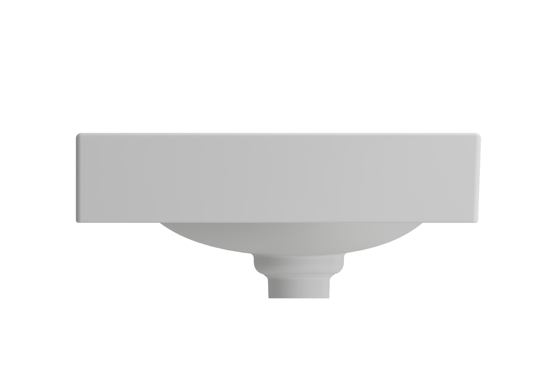 Etna Wall-Mounted Sink Fireclay 35.5 in. with Matching Drain Cover 1115