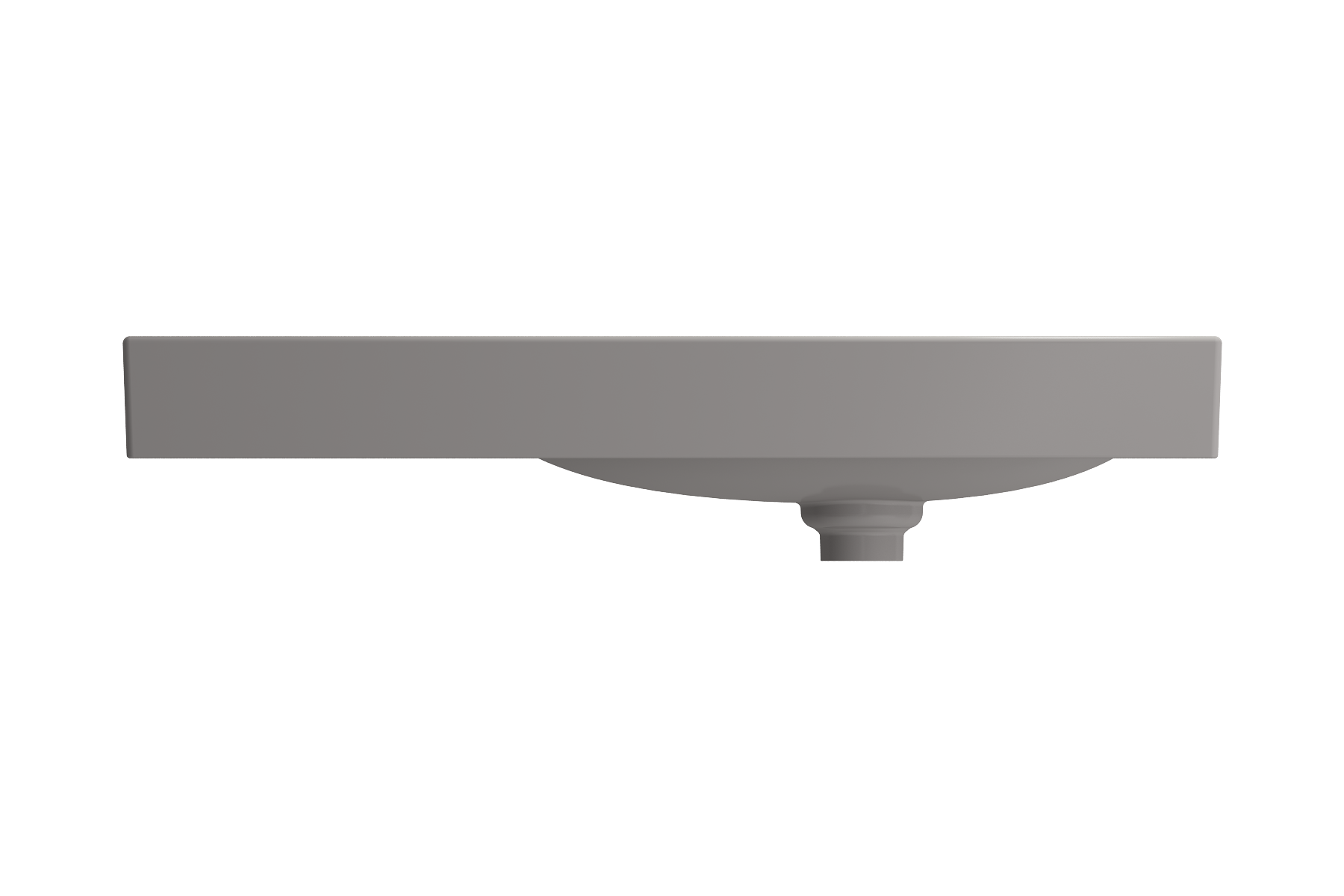 Etna Wall-Mounted Sink Fireclay 35.5 in. with Matching Drain Cover 1115