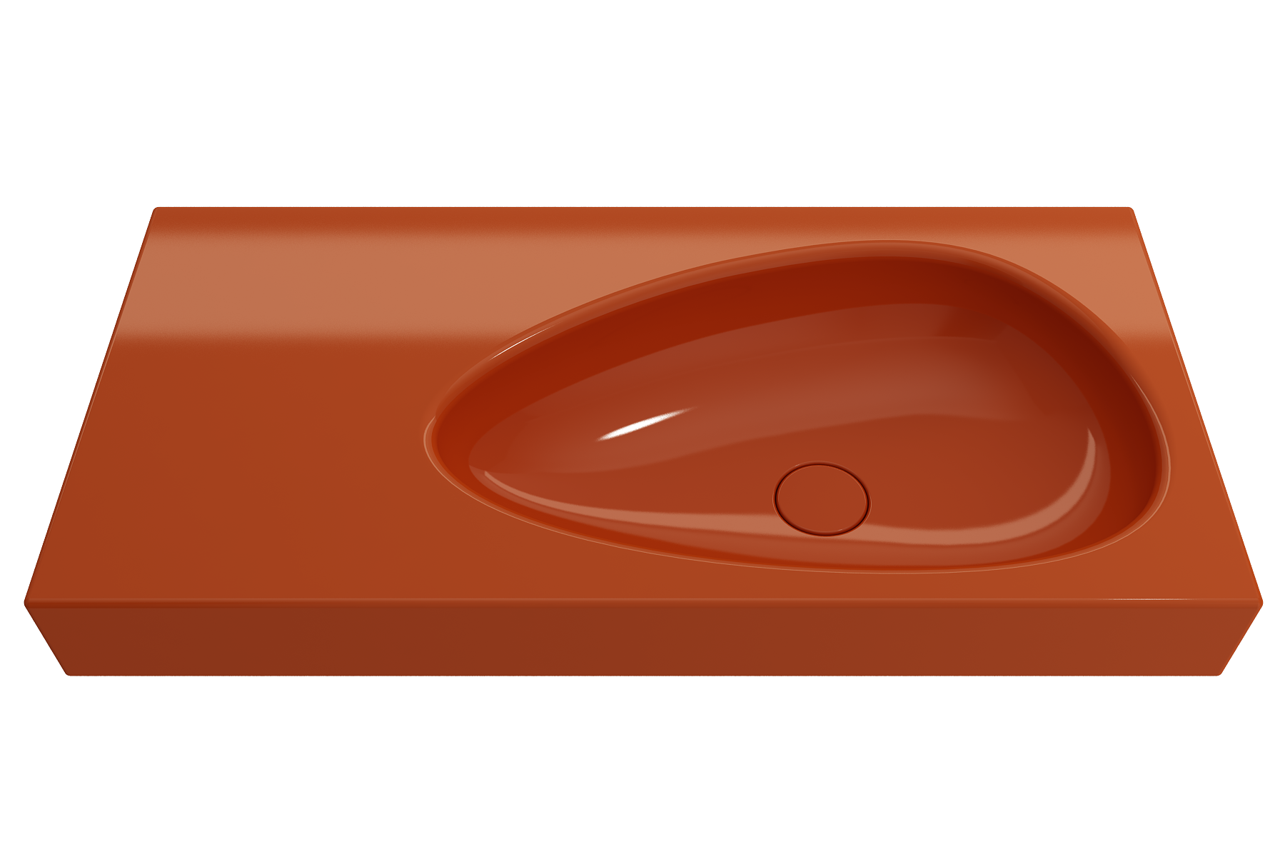 Etna Wall-Mounted Sink Fireclay 35.5 in. with Matching Drain Cover 1115