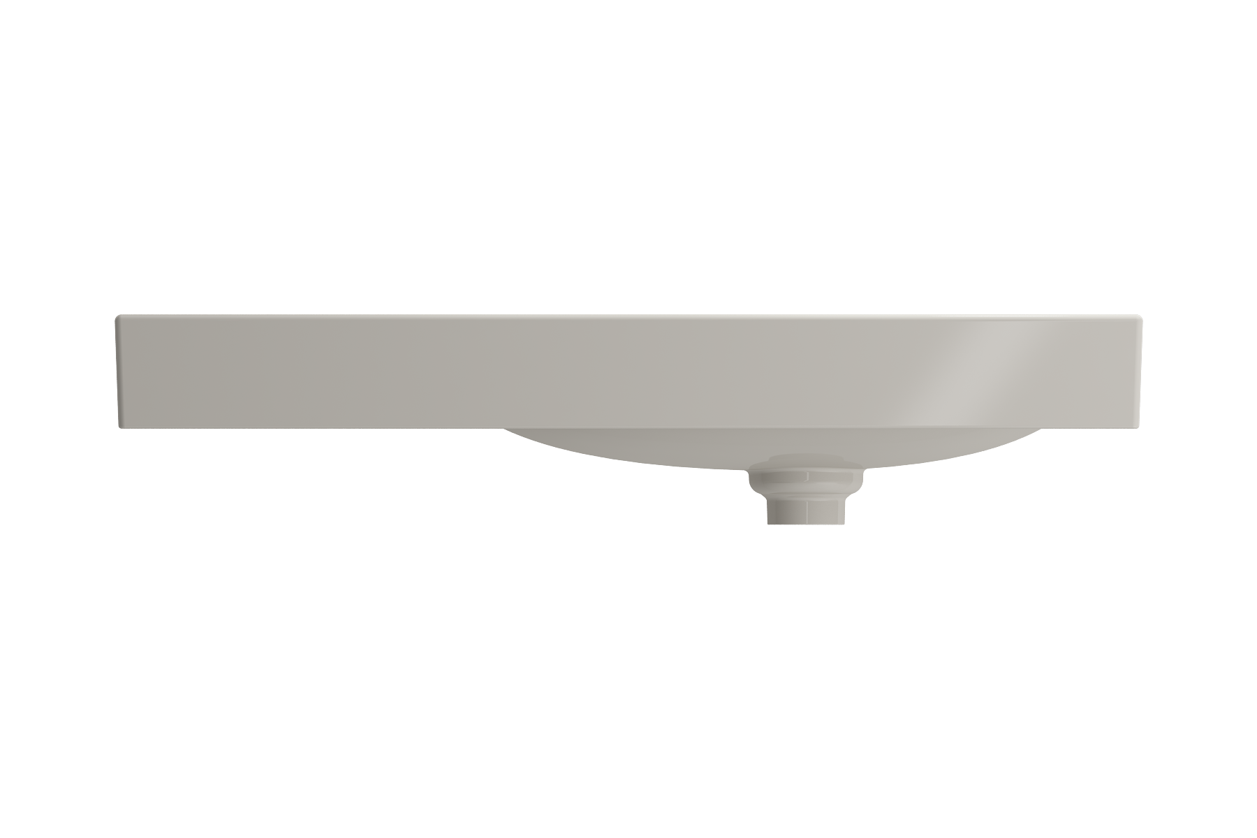 Etna Wall-Mounted Sink Fireclay 35.5 in. with Matching Drain Cover 1115