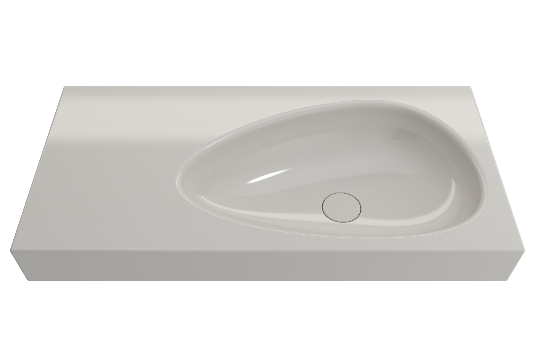 Etna Wall-Mounted Sink Fireclay 35.5 in. with Matching Drain Cover 1115