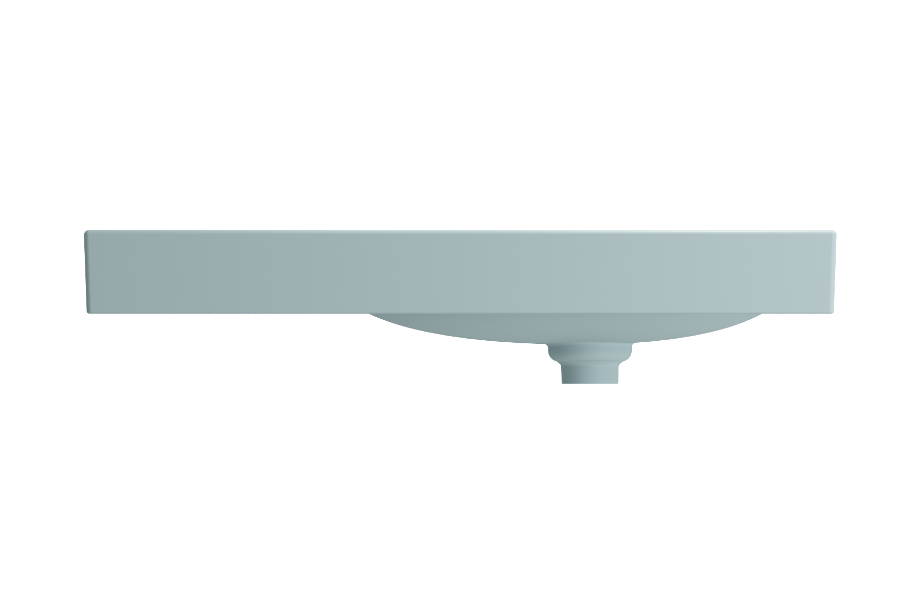 Etna Wall-Mounted Sink Fireclay 35.5 in. with Matching Drain Cover 1115