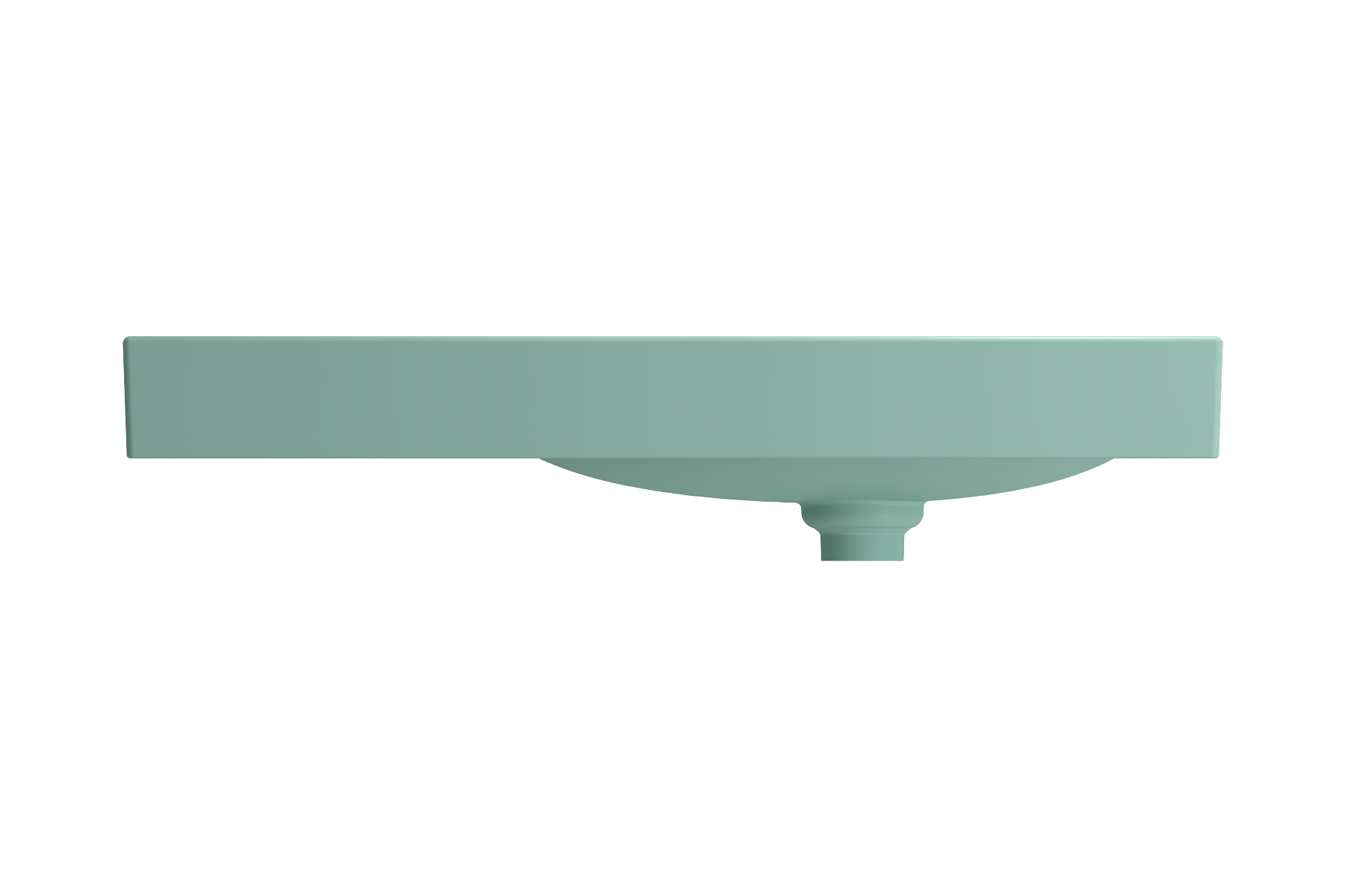 Etna Wall-Mounted Sink Fireclay 35.5 in. with Matching Drain Cover 1115