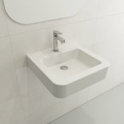 Parma Wall-Mounted Sink Fireclay 19.75 in. 1-Hole with Overflow 1122