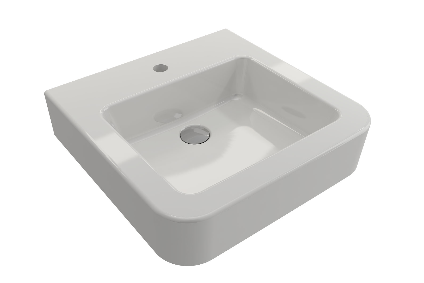 Parma Wall-Mounted Sink Fireclay 19.75 in. 1-Hole with Overflow 1122