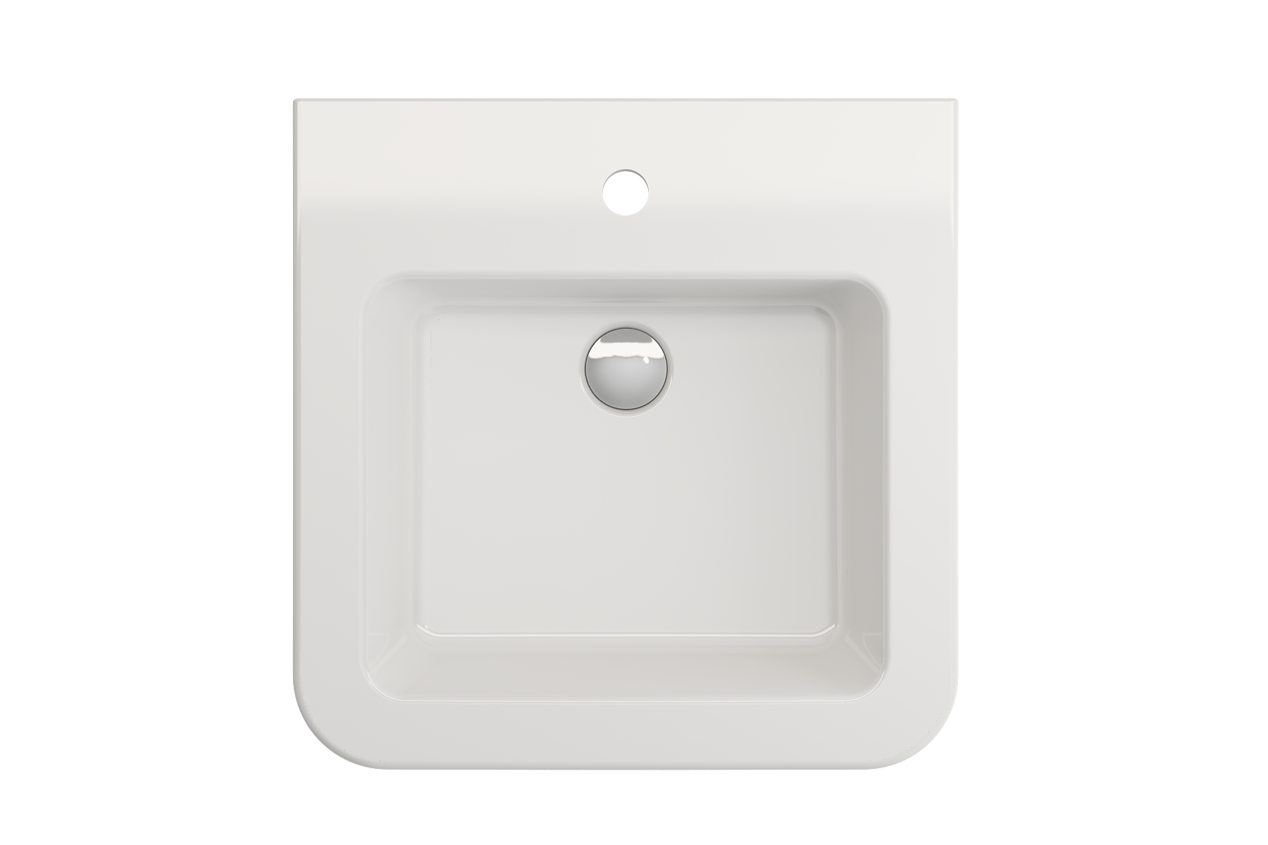 Parma Wall-Mounted Sink Fireclay 19.75 in. 1-Hole with Overflow 1122
