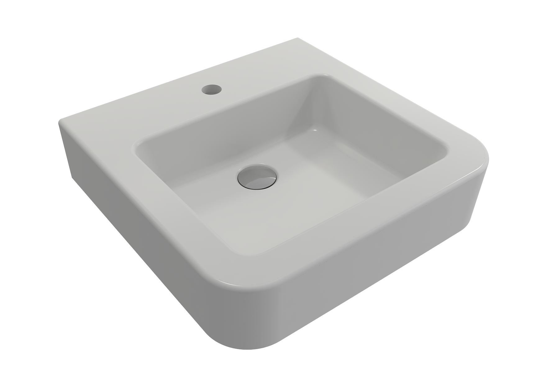 Parma Wall-Mounted Sink Fireclay 19.75 in. 1-Hole with Overflow 1122