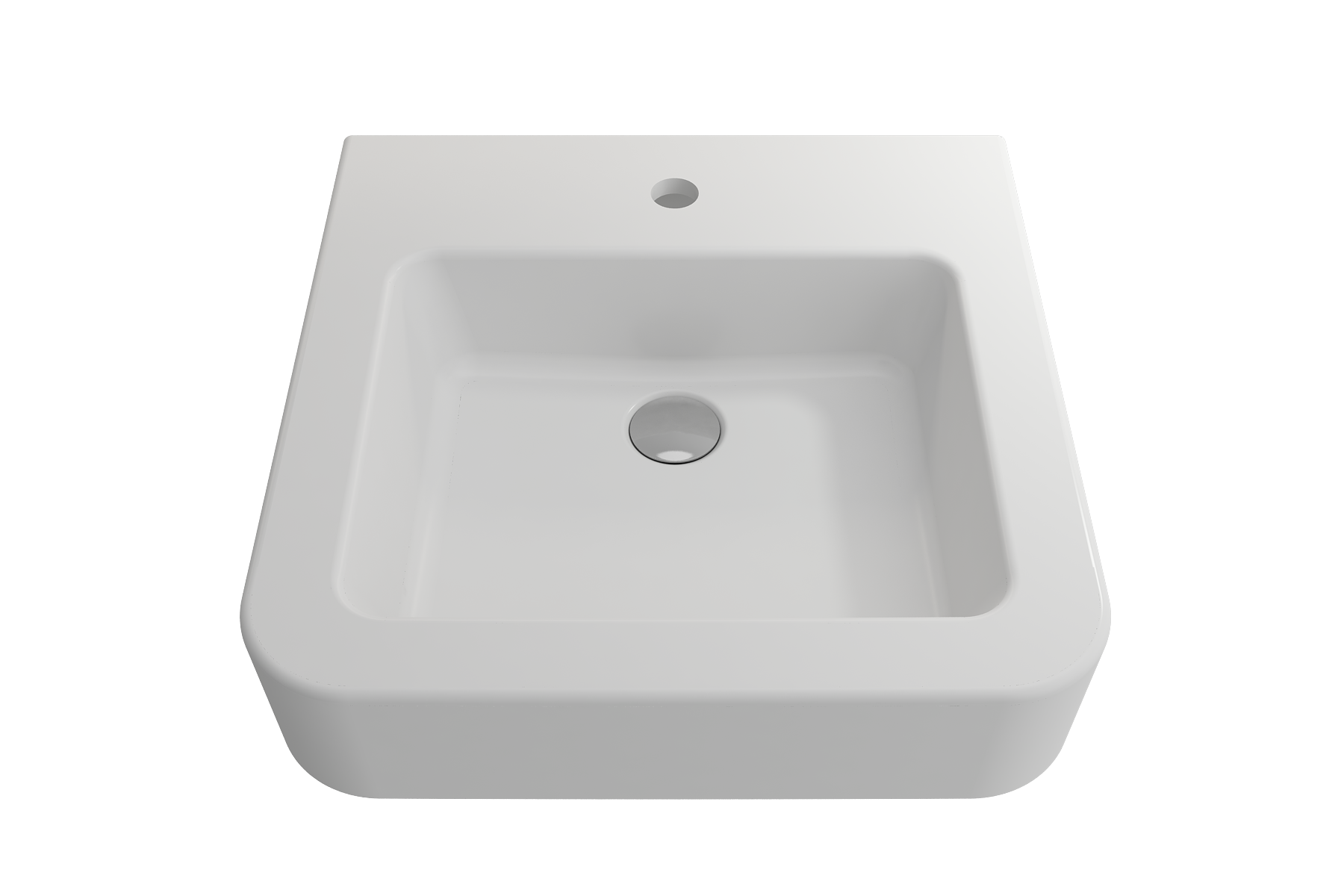 Parma Wall-Mounted Sink Fireclay 19.75 in. 1-Hole with Overflow 1122