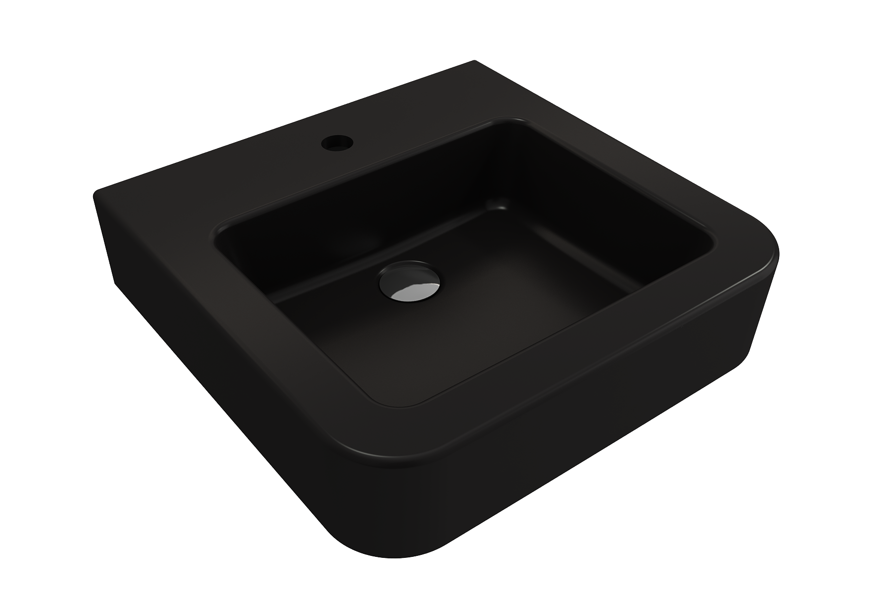 Parma Wall-Mounted Sink Fireclay 19.75 in. 1-Hole with Overflow 1122