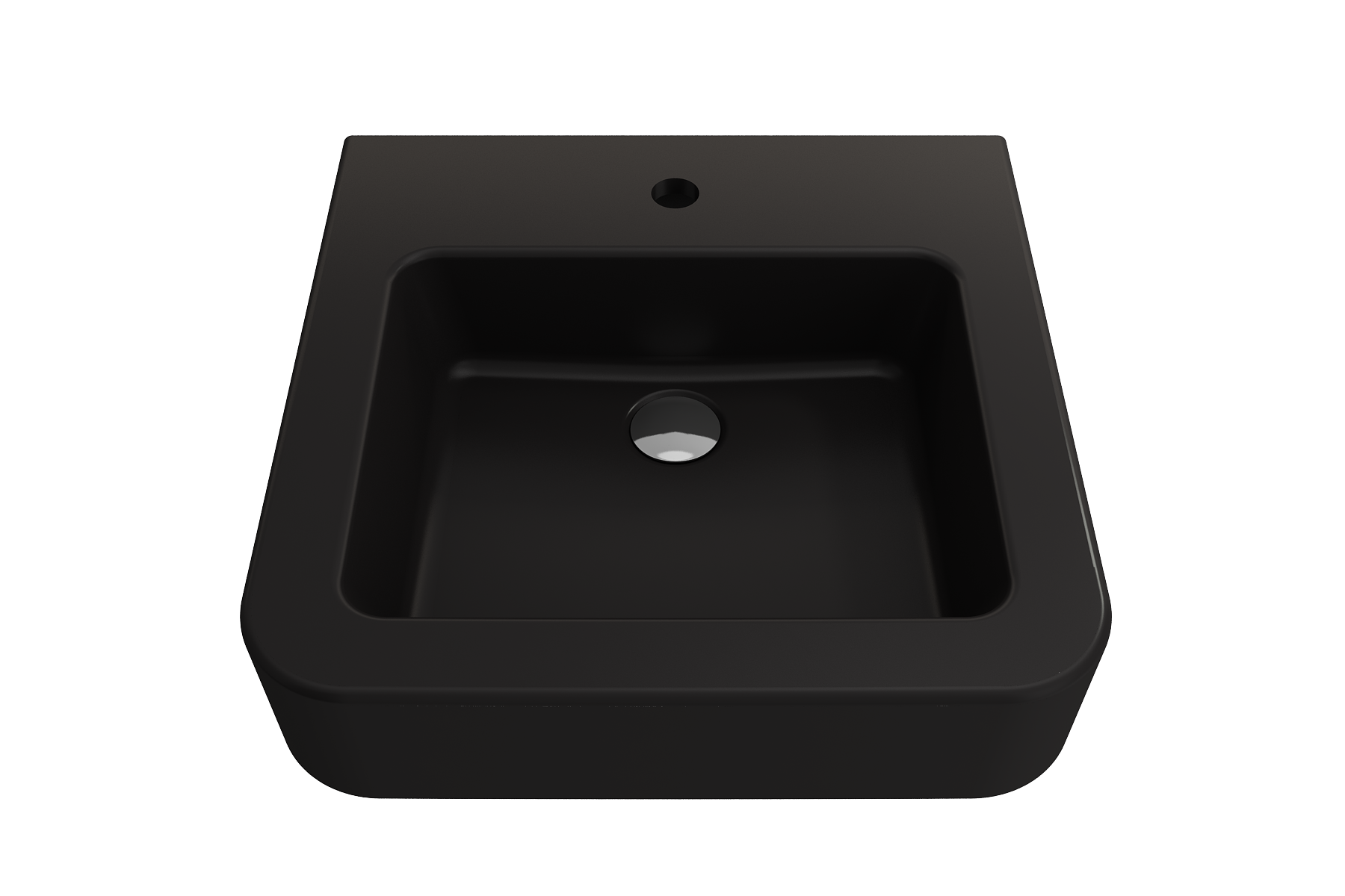 Parma Wall-Mounted Sink Fireclay 19.75 in. 1-Hole with Overflow 1122