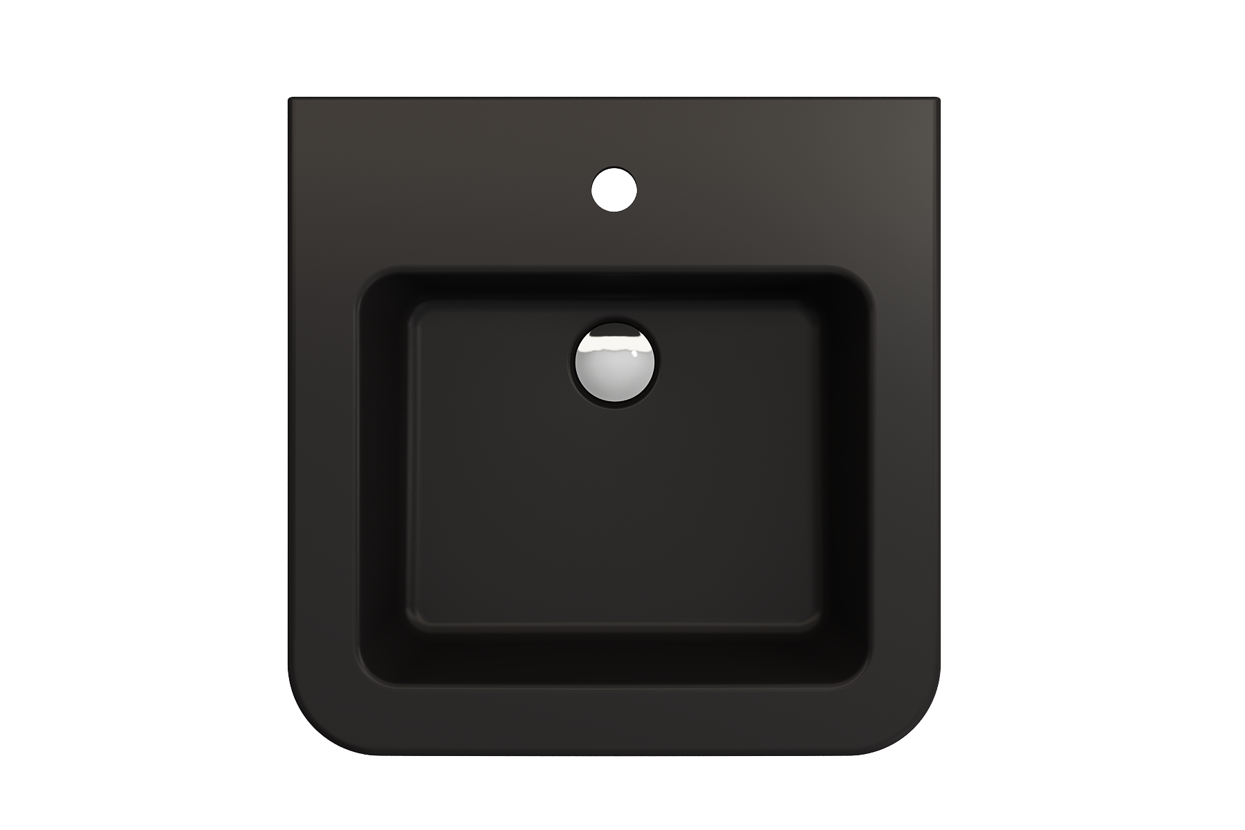 Parma Wall-Mounted Sink Fireclay 19.75 in. 1-Hole with Overflow 1122