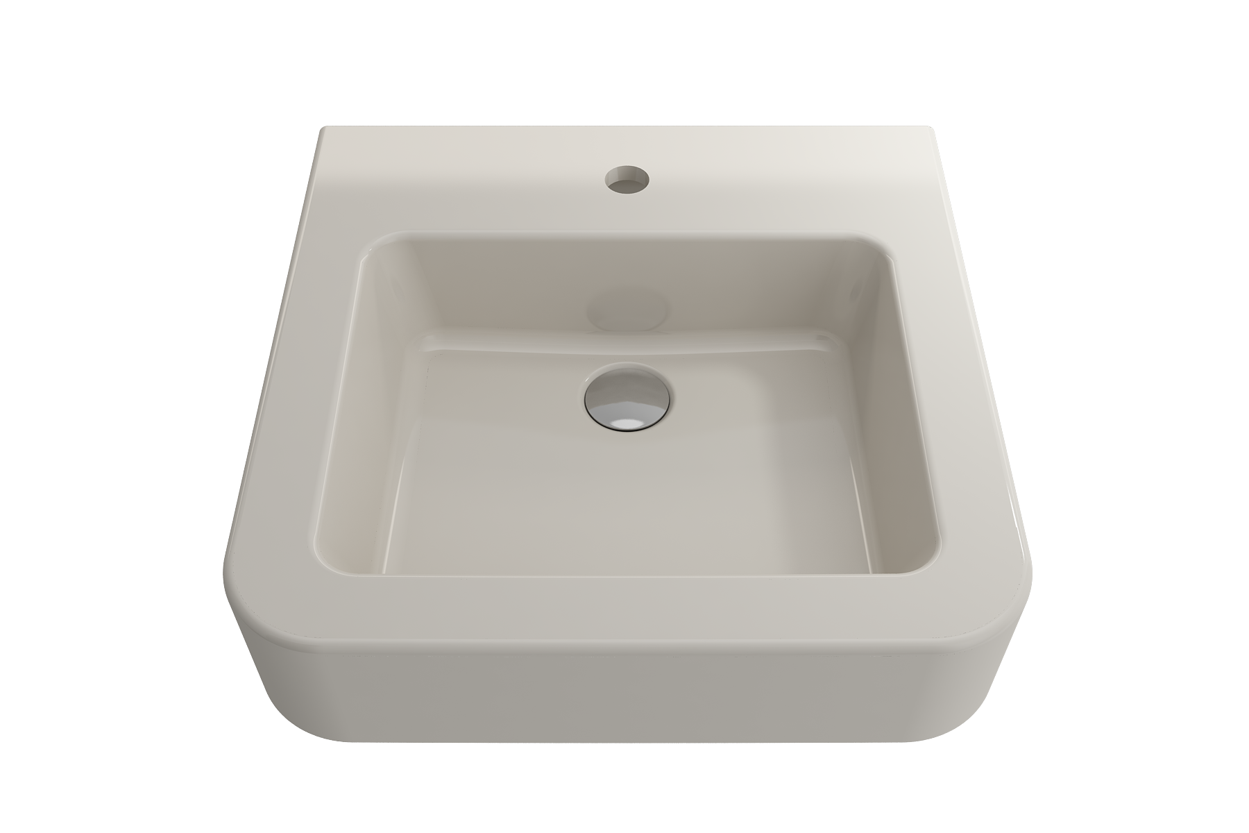 Parma Wall-Mounted Sink Fireclay 19.75 in. 1-Hole with Overflow 1122