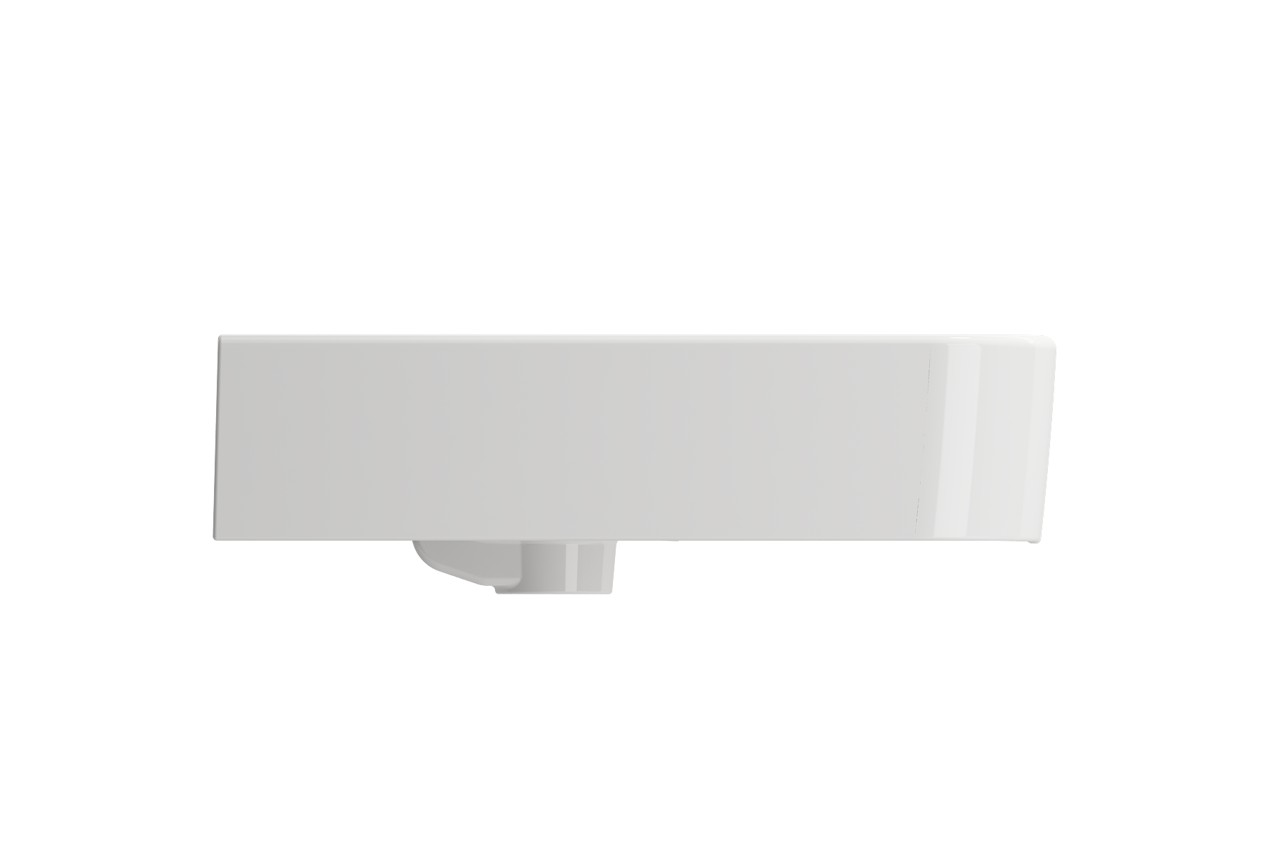 Parma Wall-Mounted Sink Fireclay 25.5 in. 1-Hole with Overflow 1123