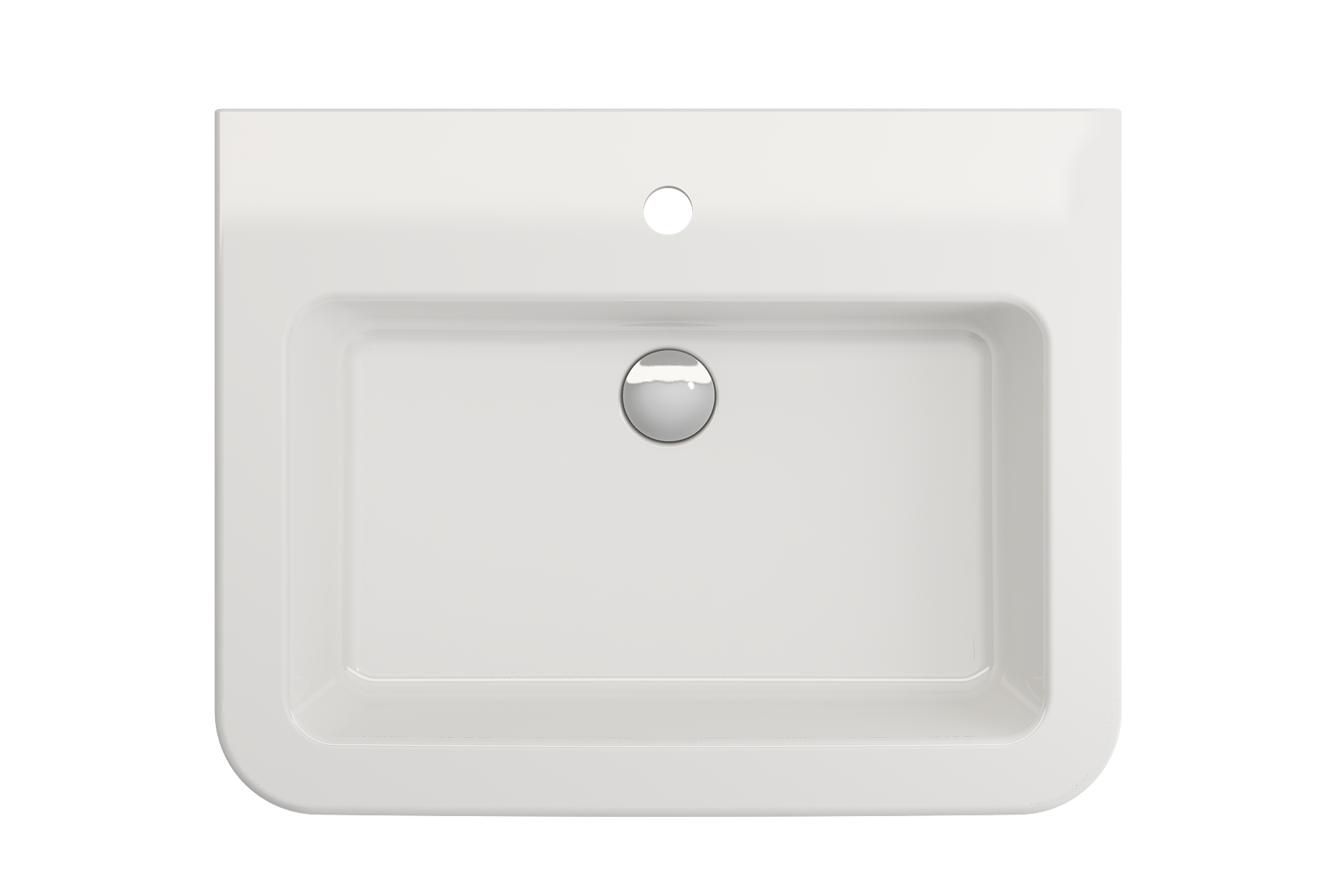 Parma Wall-Mounted Sink Fireclay 25.5 in. 1-Hole with Overflow 1123