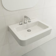 Parma Wall-Mounted Sink Fireclay 25.5 in. 3-Hole with Overflow 1123