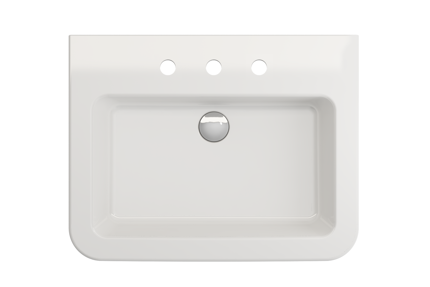 Parma Wall-Mounted Sink Fireclay 25.5 in. 3-Hole with Overflow 1123