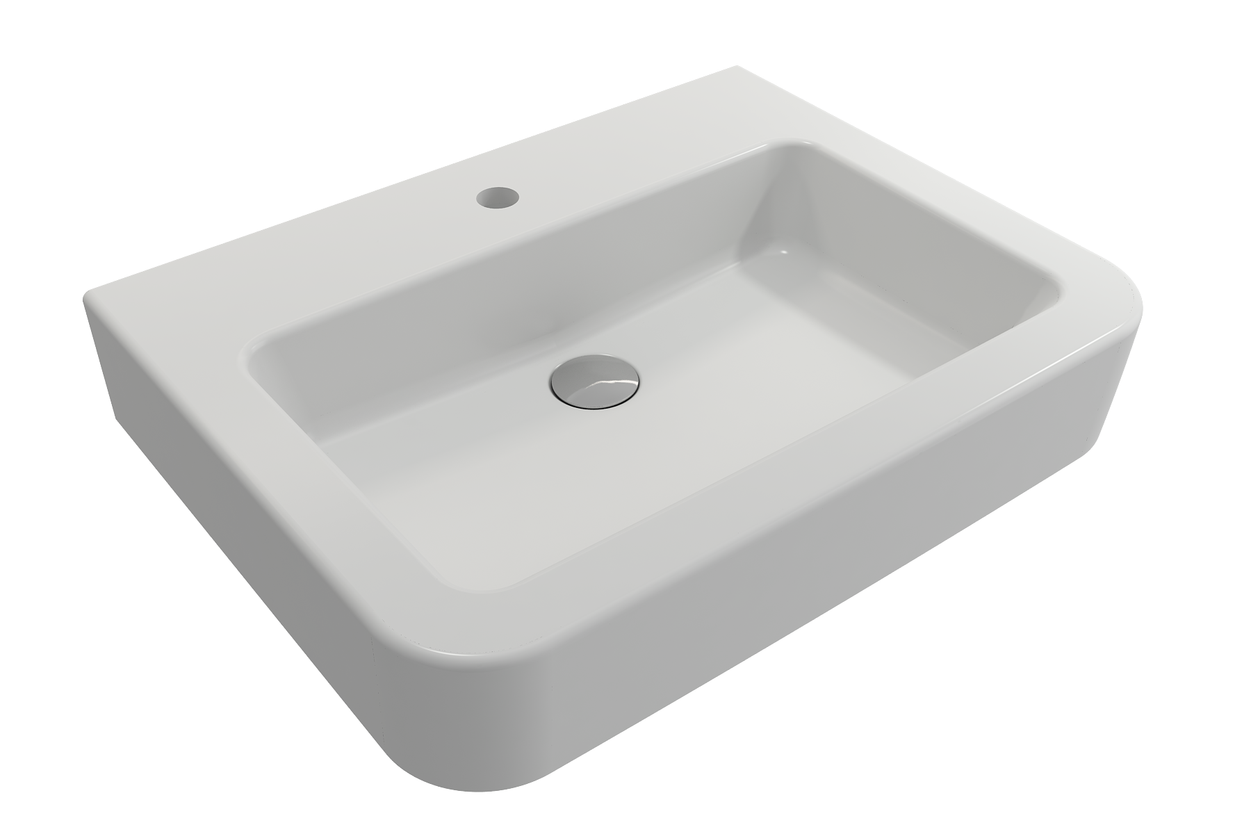 Parma Wall-Mounted Sink Fireclay 25.5 in. 1-Hole with Overflow 1123