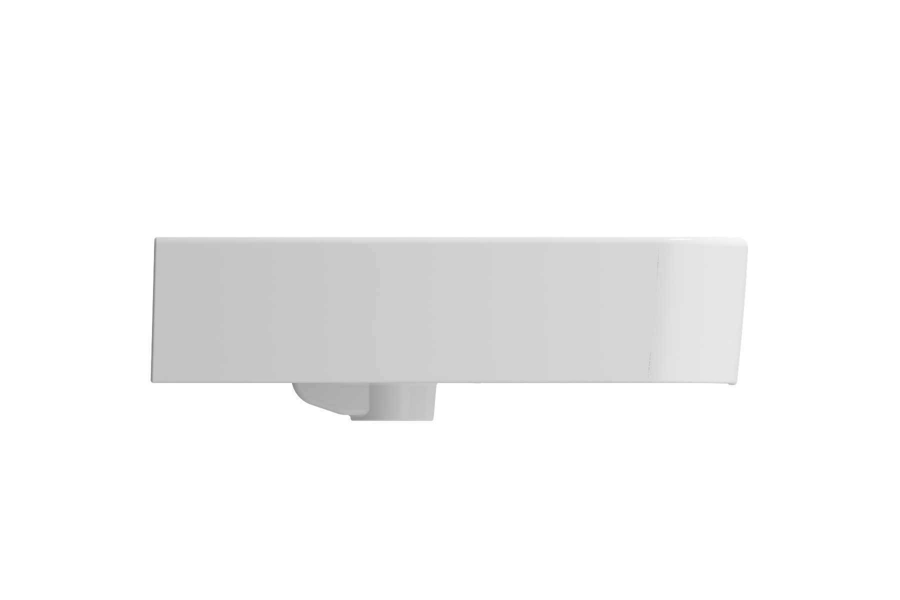 Parma Wall-Mounted Sink Fireclay 25.5 in. 1-Hole with Overflow 1123