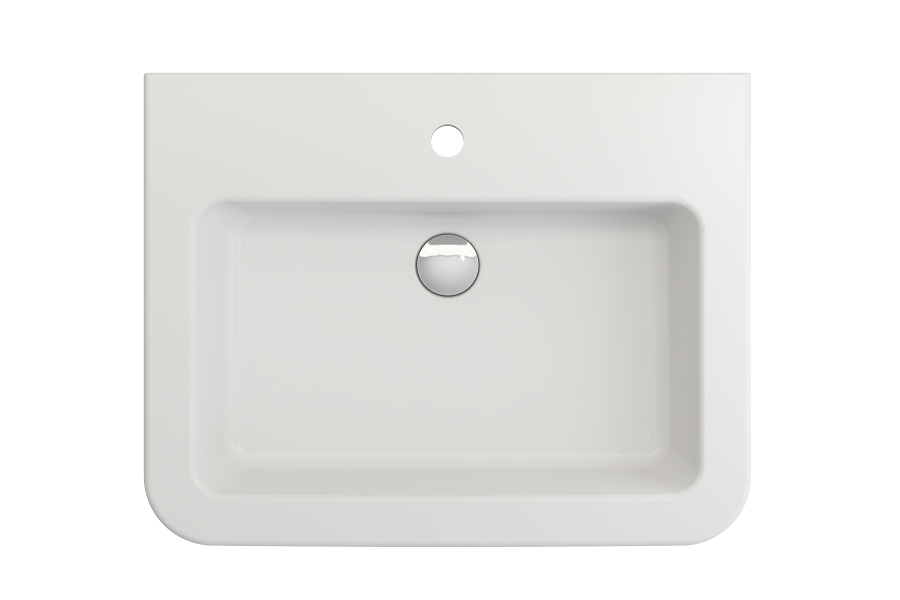 Parma Wall-Mounted Sink Fireclay 25.5 in. 1-Hole with Overflow 1123