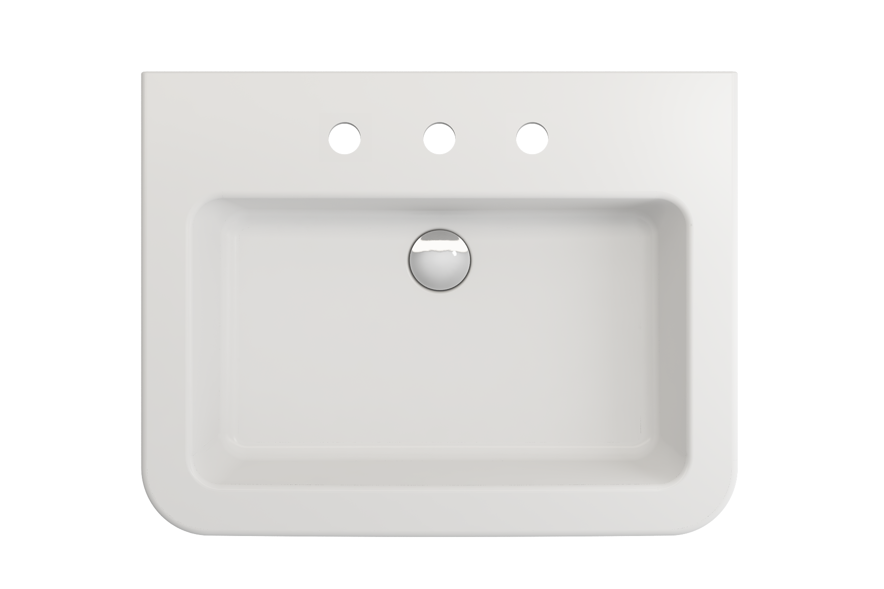 Parma Wall-Mounted Sink Fireclay 25.5 in. 3-Hole with Overflow 1123