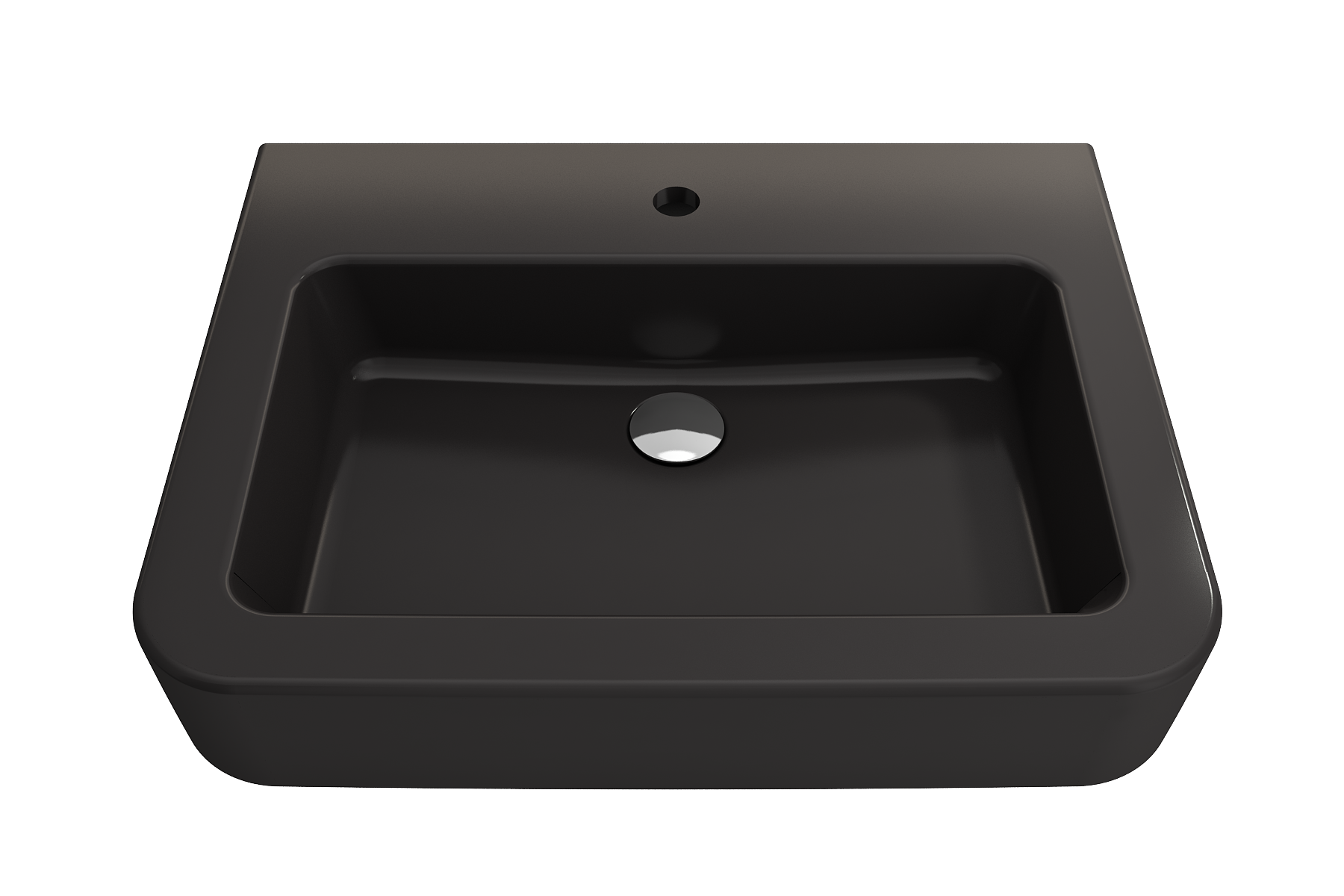 Parma Wall-Mounted Sink Fireclay 25.5 in. 1-Hole with Overflow 1123