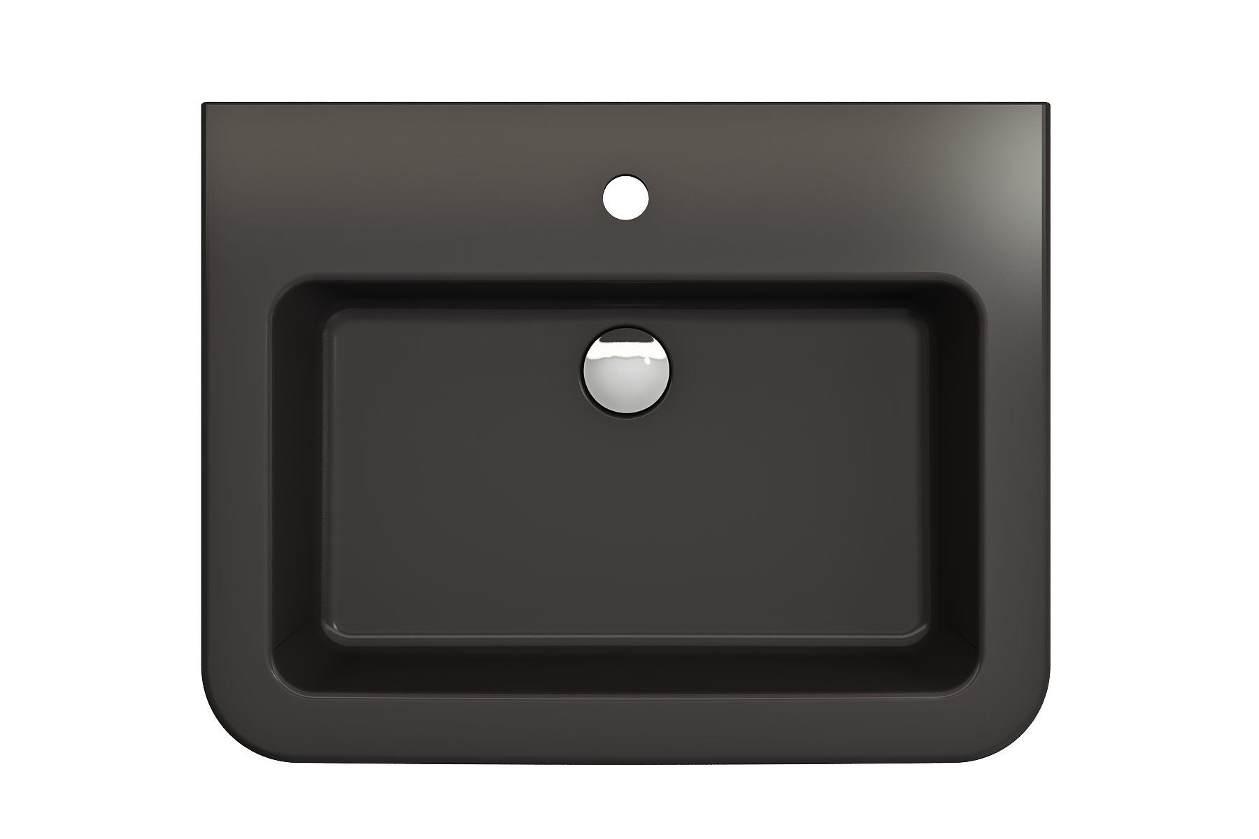 Parma Wall-Mounted Sink Fireclay 25.5 in. 1-Hole with Overflow 1123